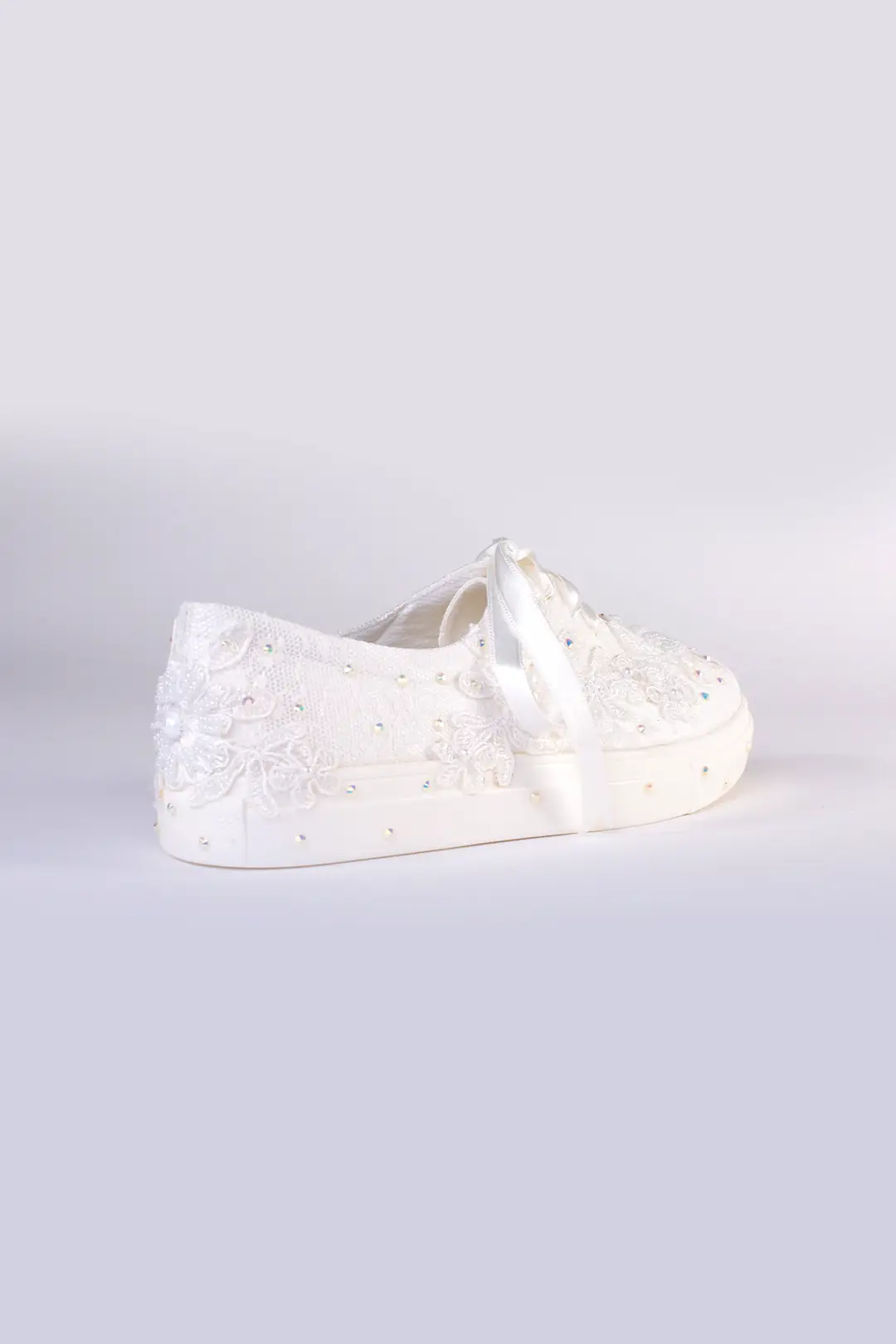 Topuksuz Spor Gelin Ayakkabısı, 2cm