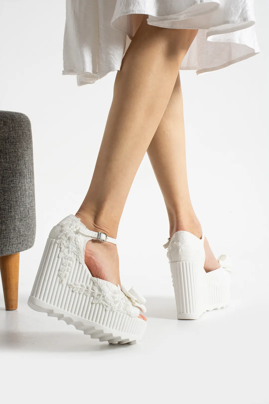 Spor Gelin Ayakkabısı, Dolgu Topuk