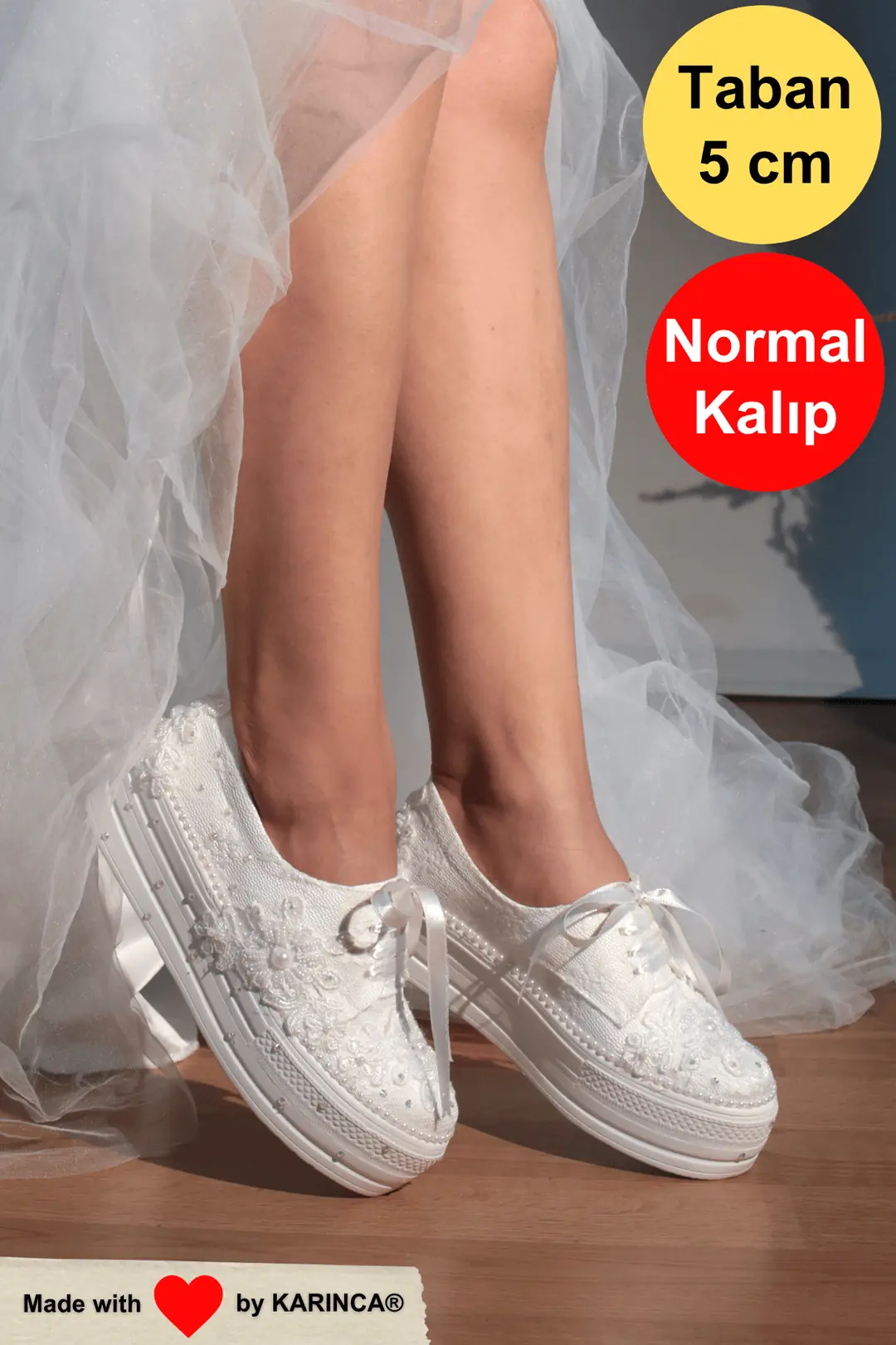 Spor Gelin Ayakkabısı, 5 cm