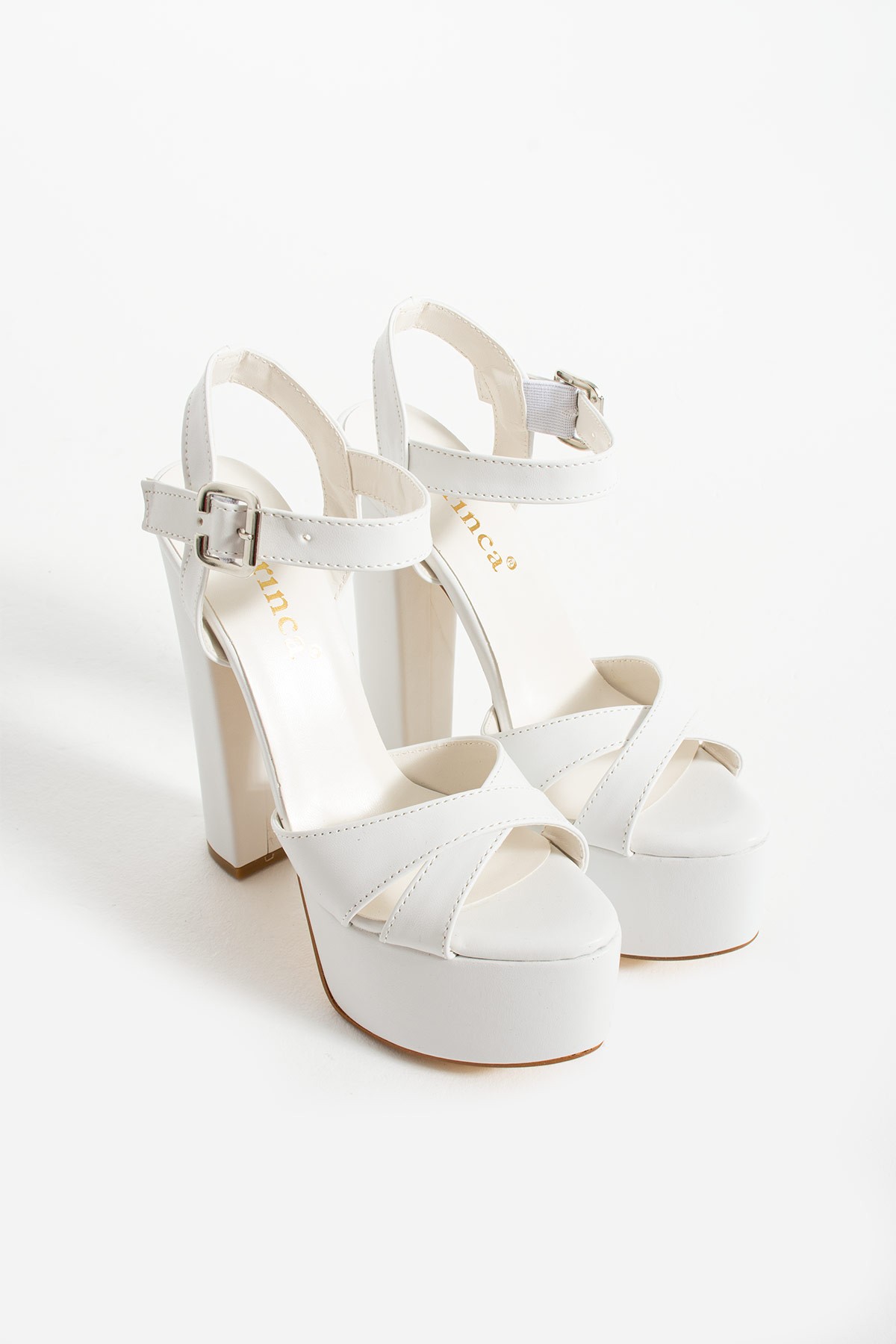 Paris Gelin Ayakkabısı - Beyaz, 16 cm Platform Topuklu
