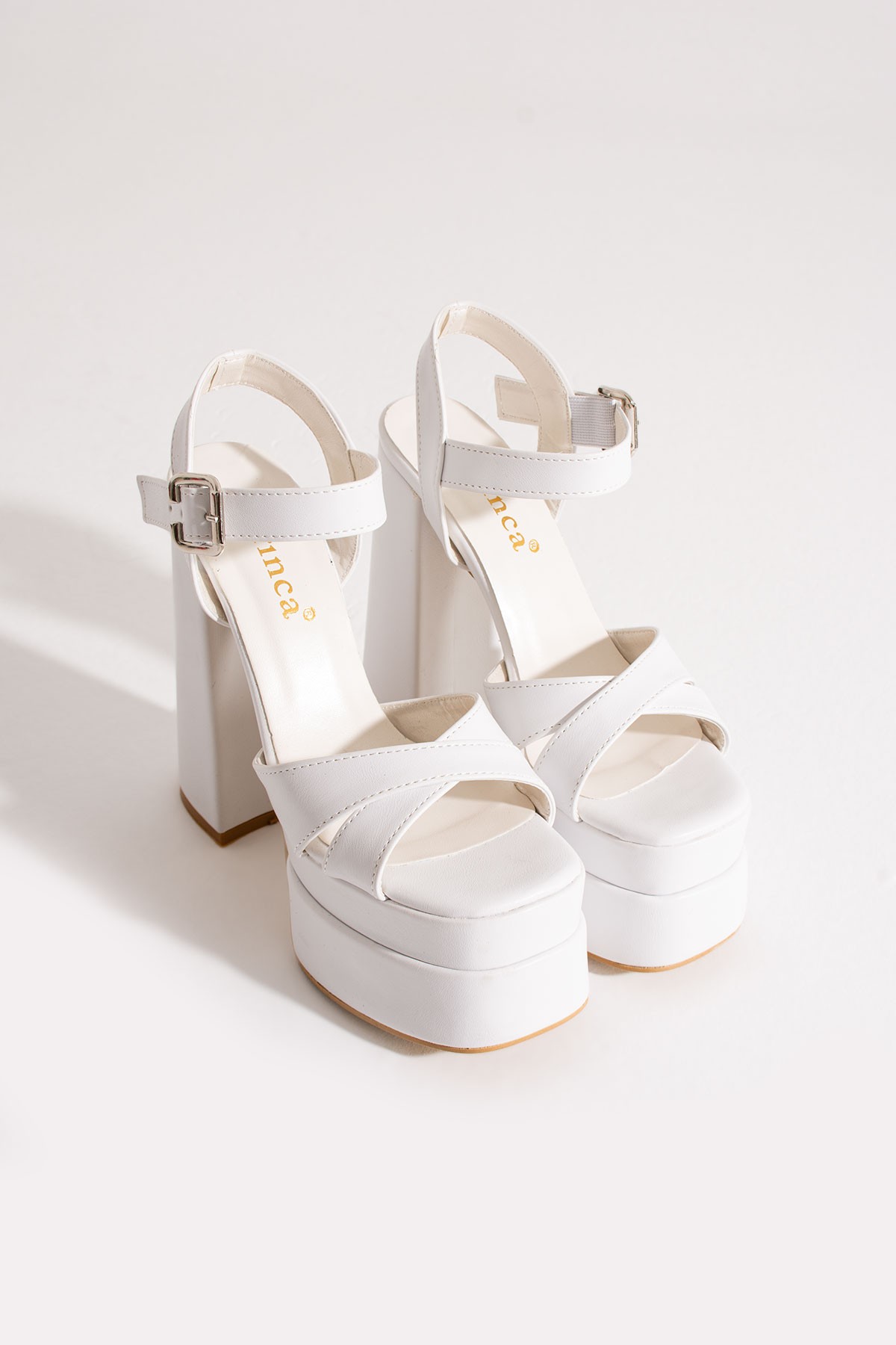 Venedik Gelin Ayakkabısı - Beyaz, 15 cm Platform Topuklu, Rahat Kalıp