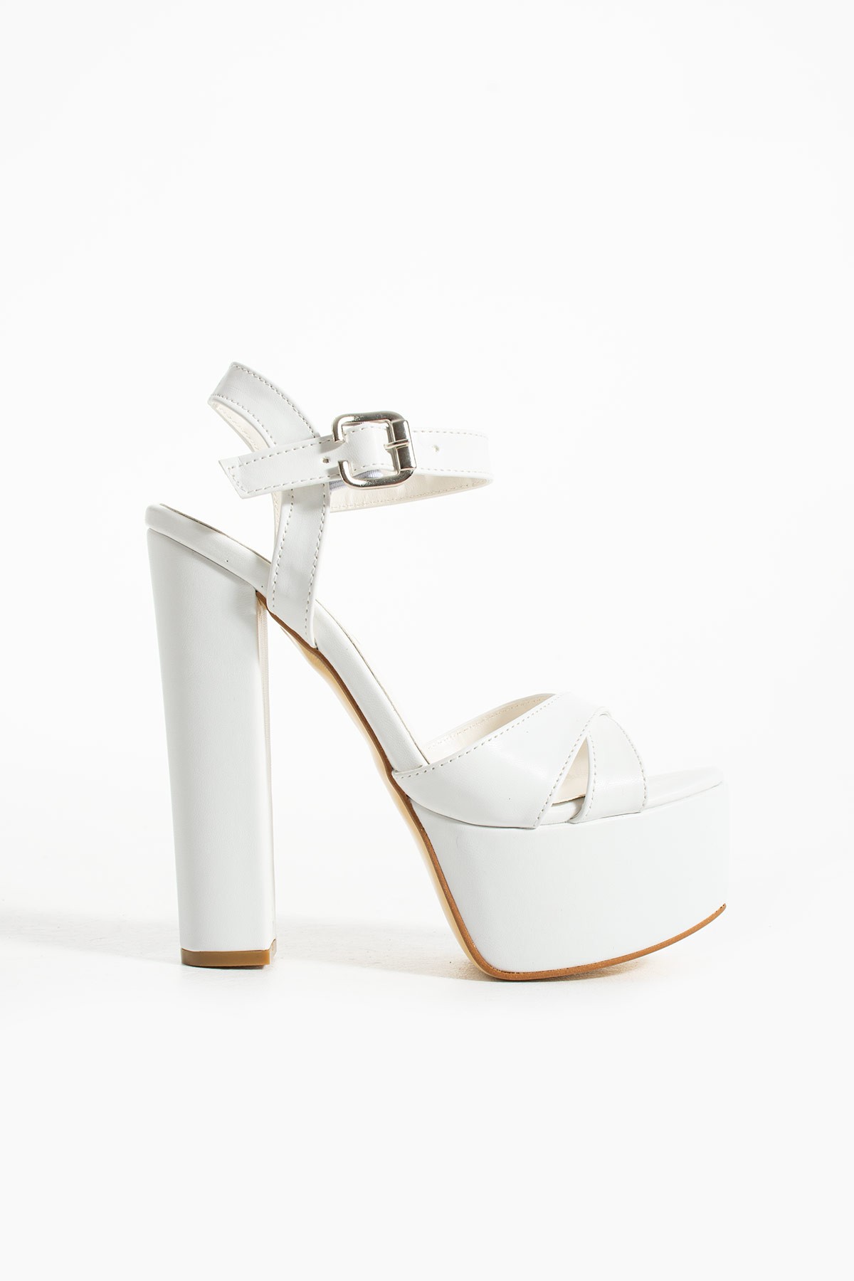 Paris Gelin Ayakkabısı - Beyaz, 16 cm Platform Topuklu