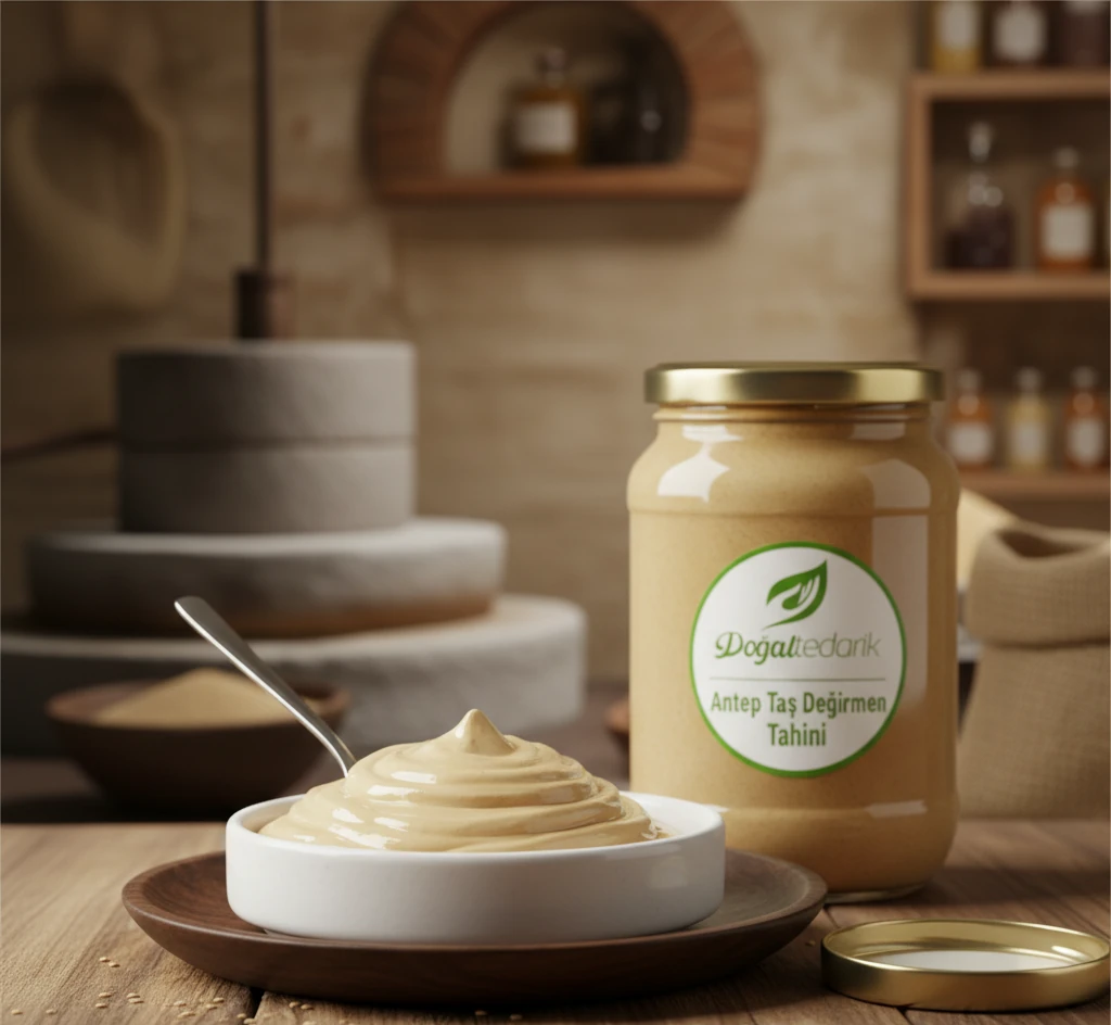 Antep Taş Değirmen Tahini – Katkısız ve Doğal Susam Ezmesi