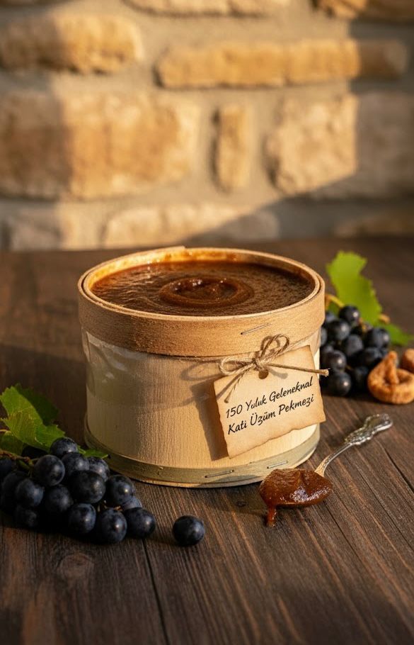 150 Yıllık Geleneksel Katı Üzüm Pekmezi | %100 Doğal  (750gr)