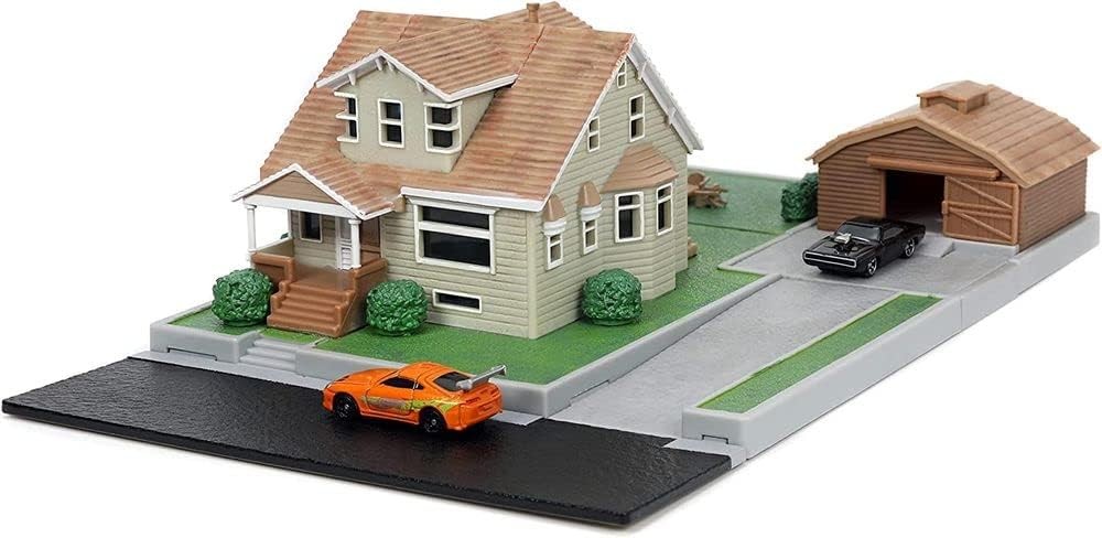 Jada Toys Fast Furious Nano Dom's House Display Diorama Set