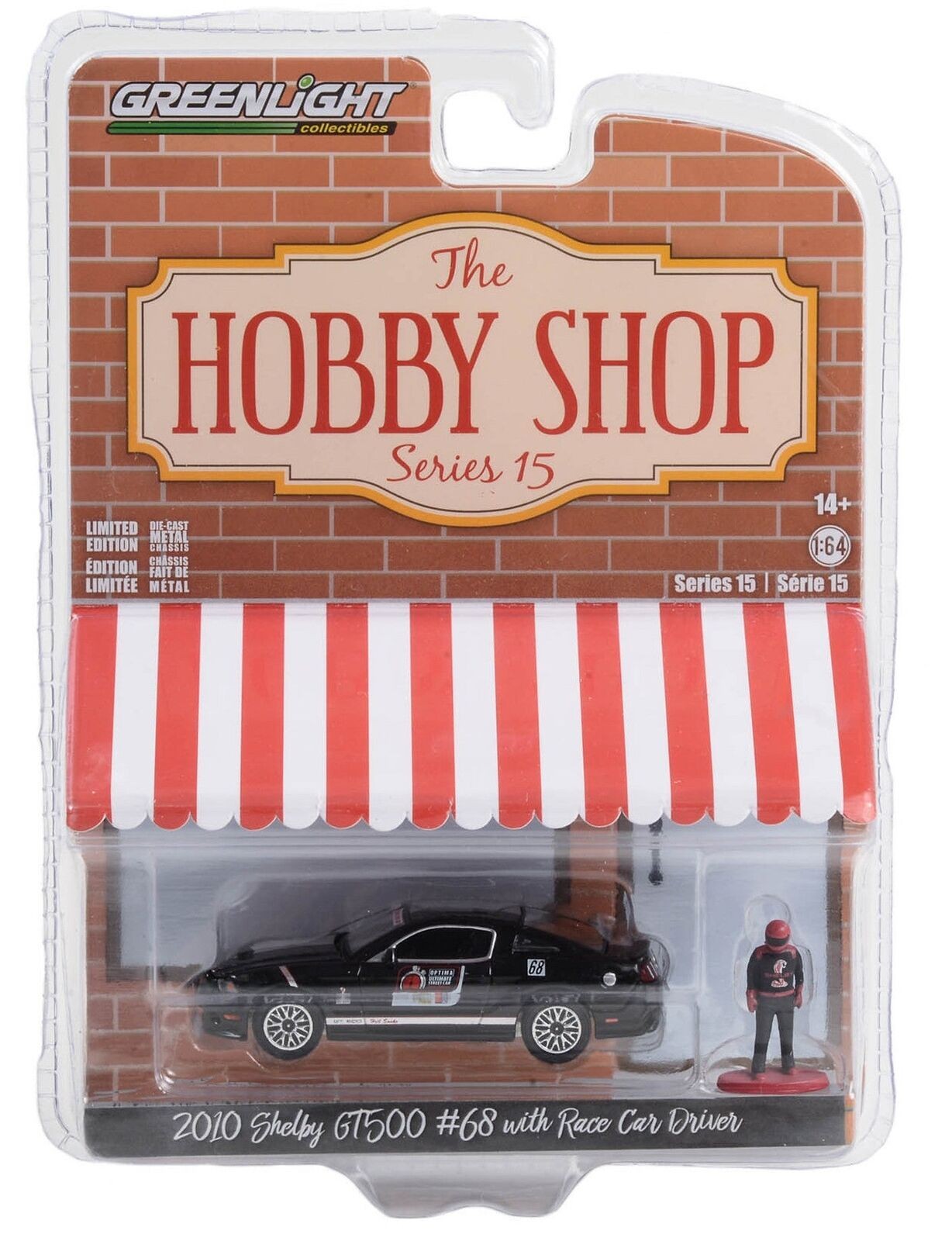 Greenlight 2010 Shelby GT500 #68 The Hobby Shop 1:64