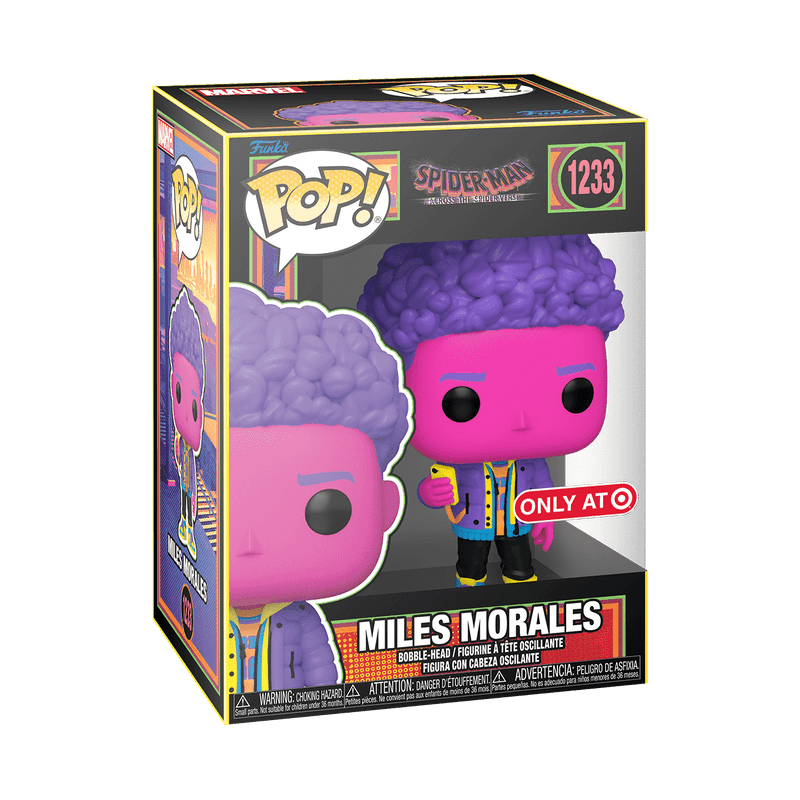 MARVEL FUNKO POP! MILES MORALES WITH CELL PHONE (BLACK LIGHT) No: 1233