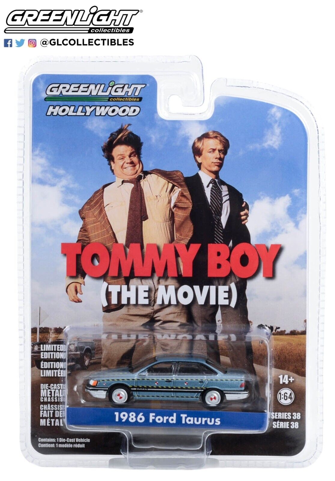 Greenlight 1:64 Hollywood Series 38, Tommy Boy the Movie 1986 Ford Taurus