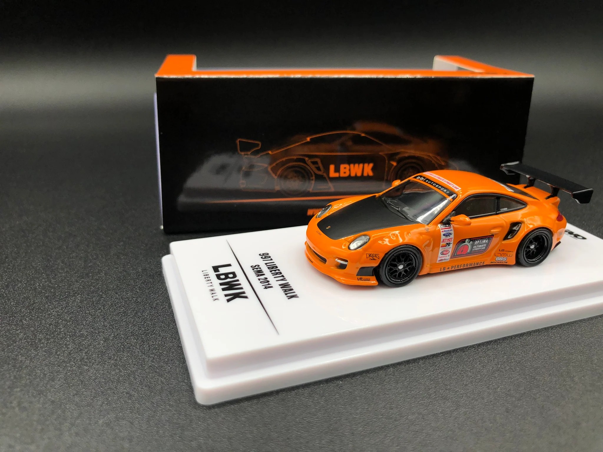 INNO64 MODELS 1/64 Turuncu Porsche 997 LBWK SEMA 2014