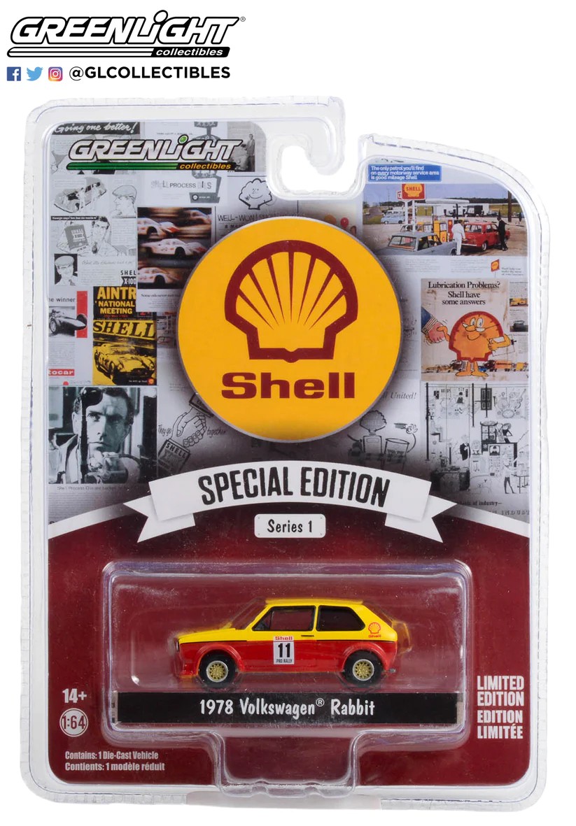 GreenLight 1:64 Shell Oil Special Edition Series 1 - 1978 Volkswagen Rabbit #11 Pro Rally