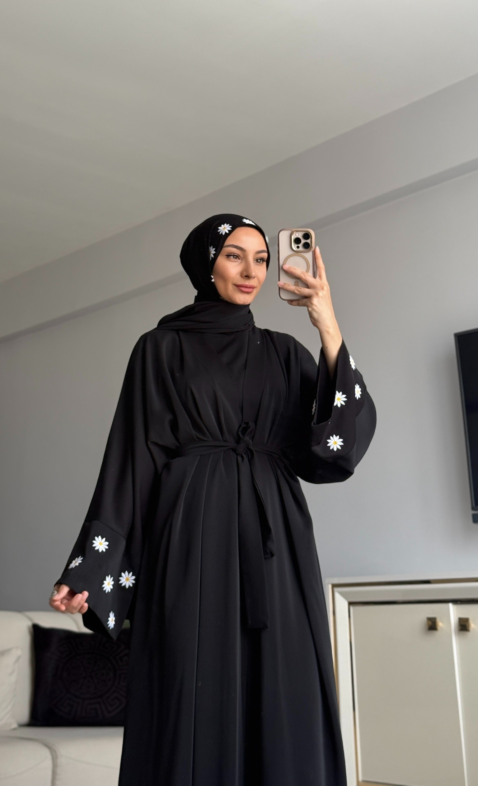 PAPATYA ABAYA SİYAH