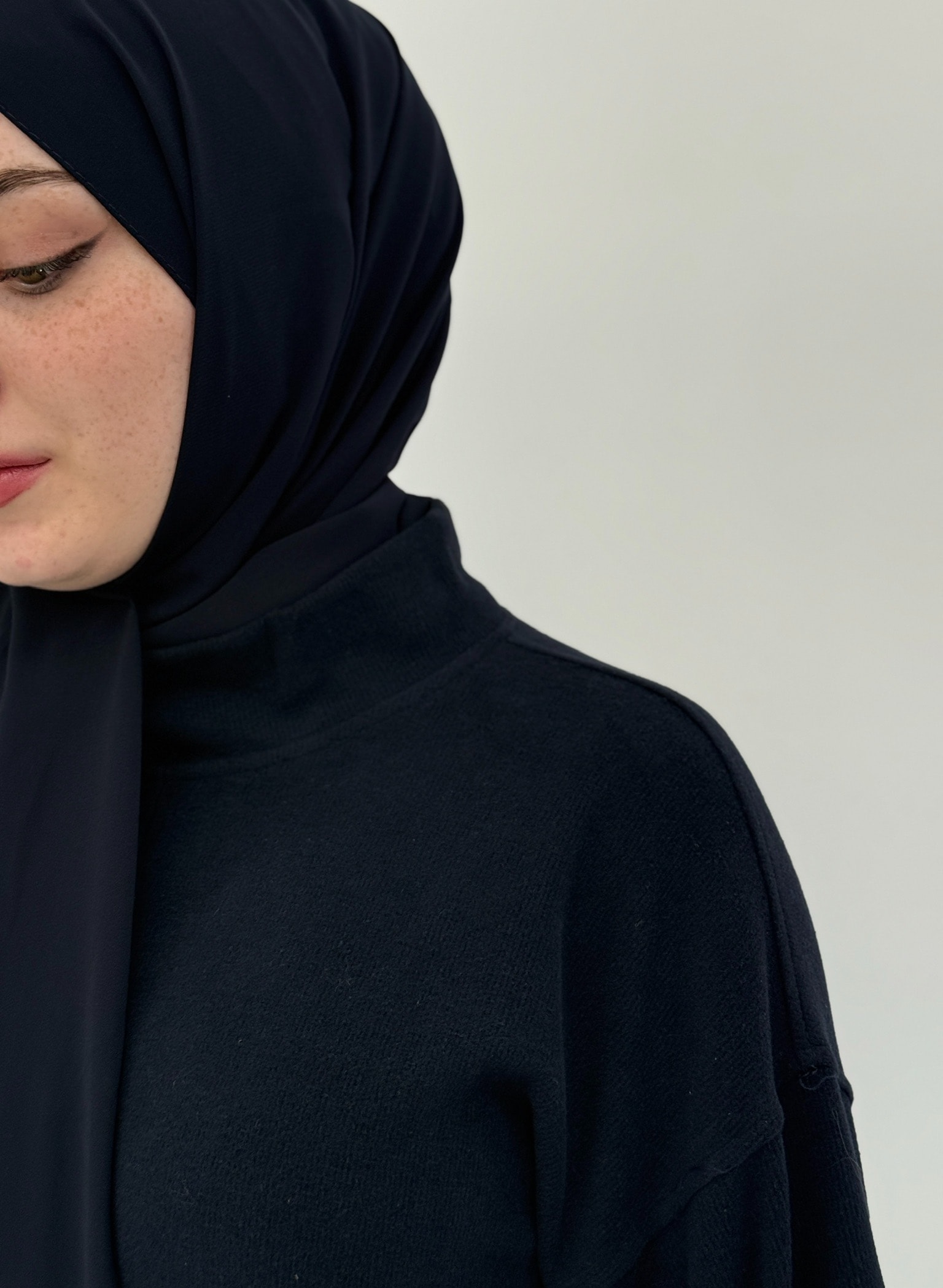 LACİVERT ÖRME ELBİSE 