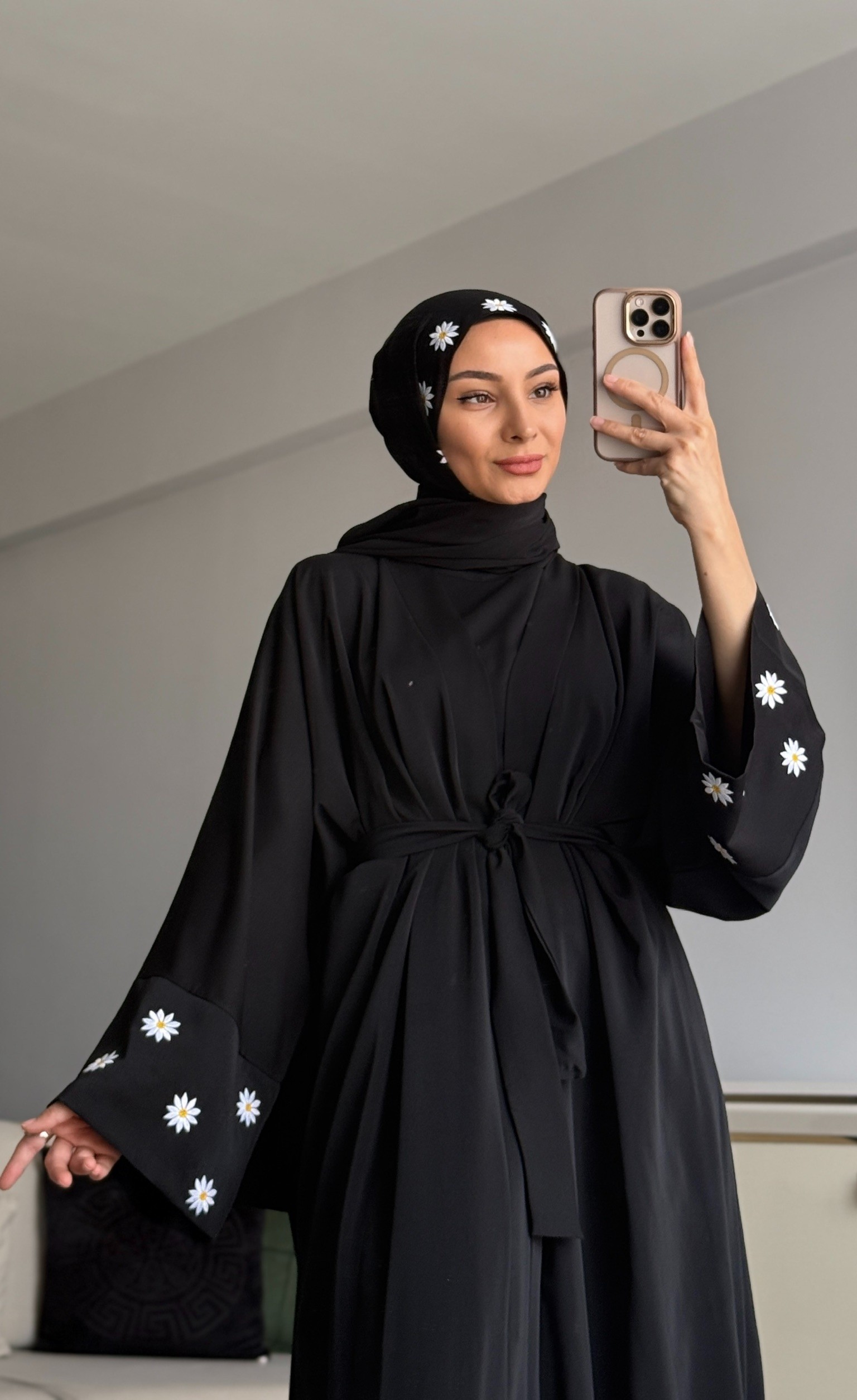 PAPATYA ABAYA SİYAH