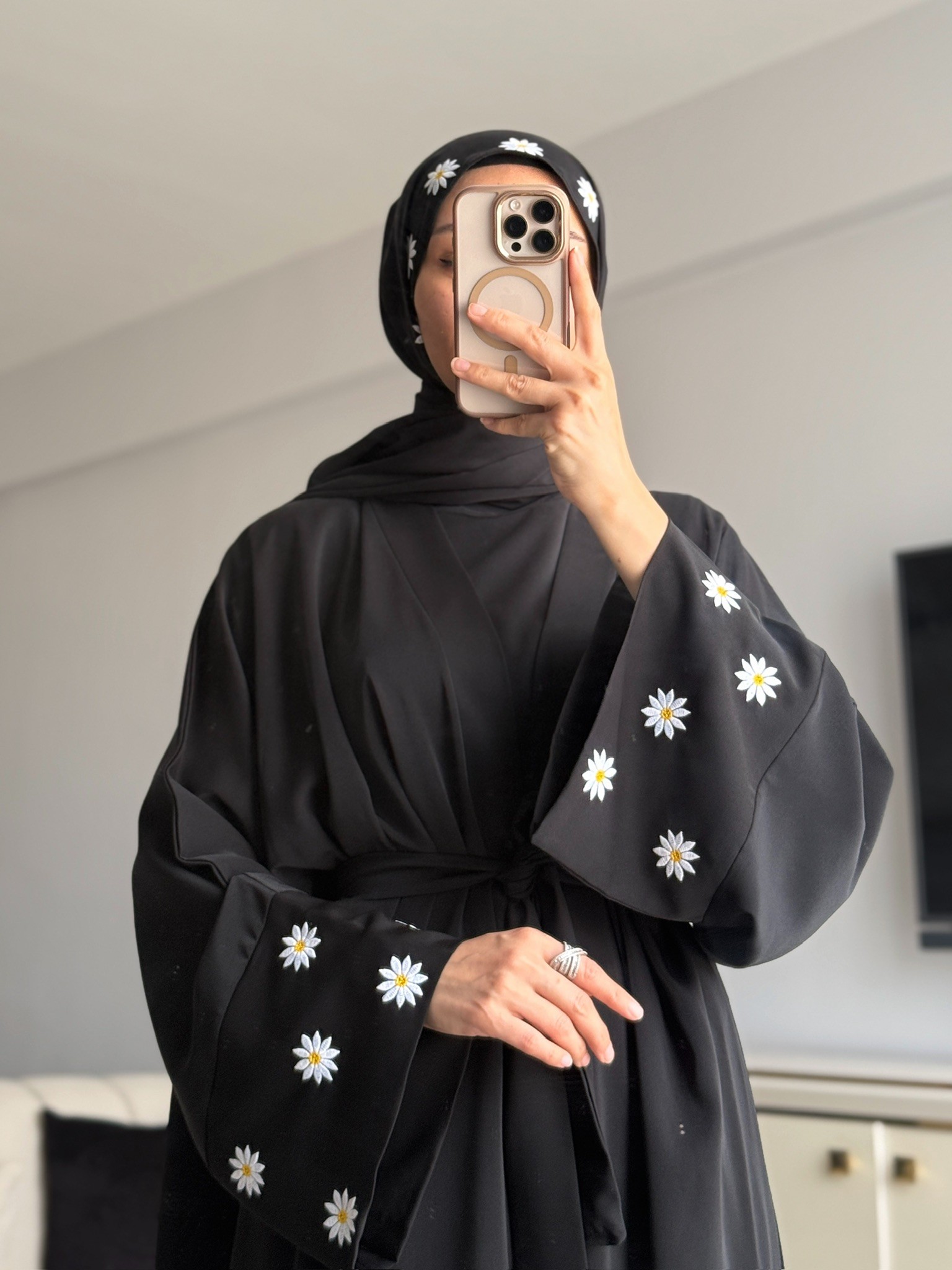 PAPATYA ABAYA SİYAH