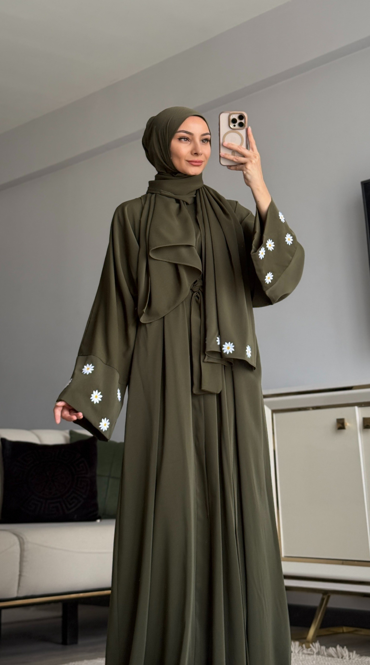 PAPATYA ABAYA HAKİ YEŞİLİ