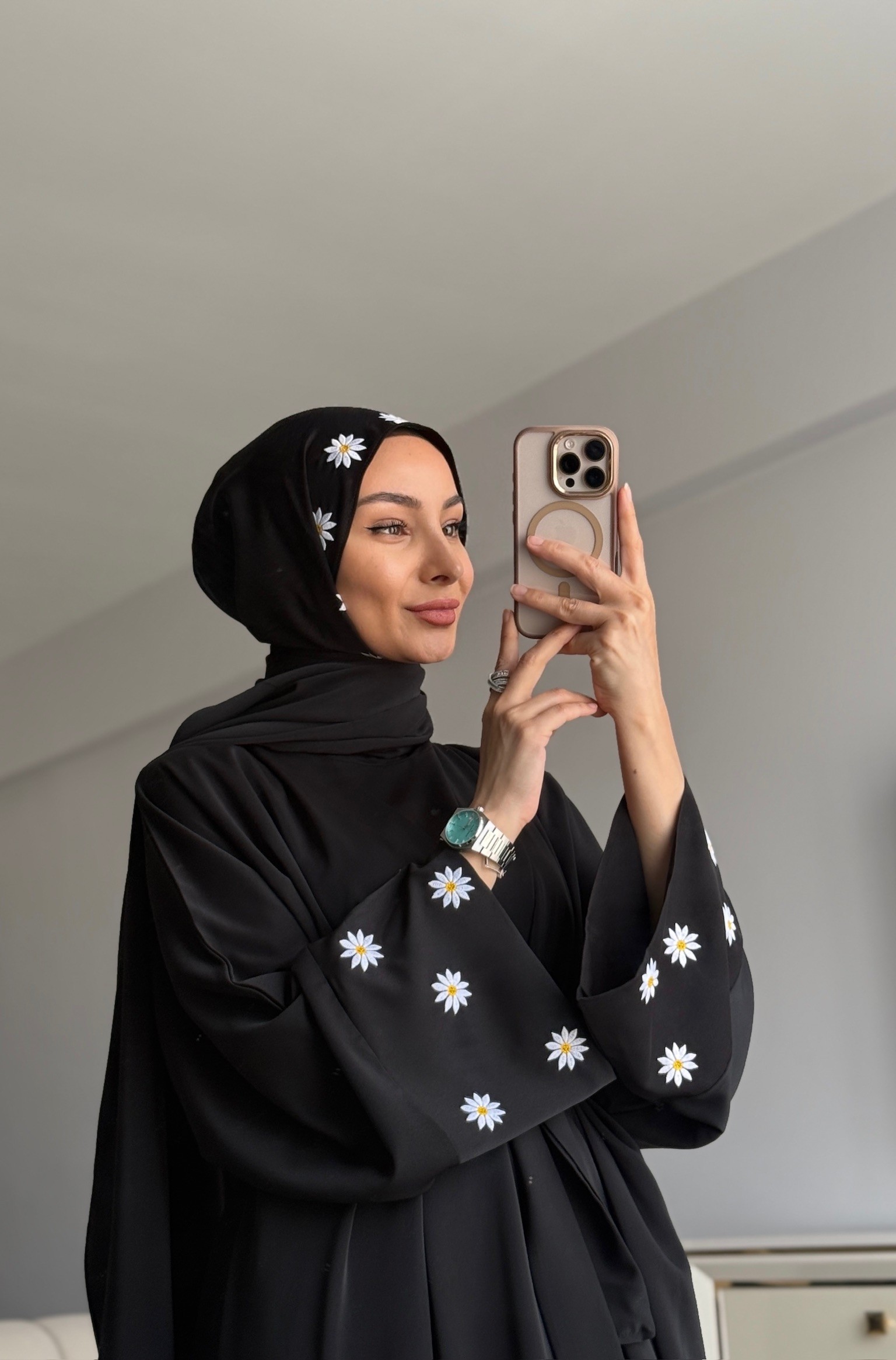 PAPATYA ABAYA SİYAH