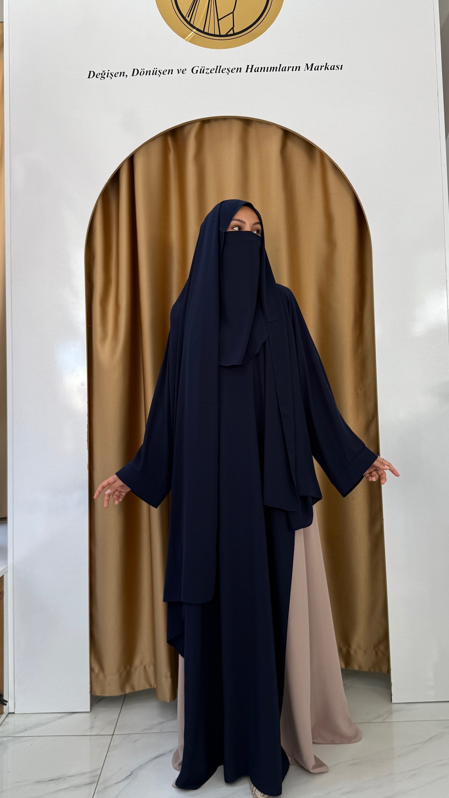 NİSA ABAYA LACİVERT 
