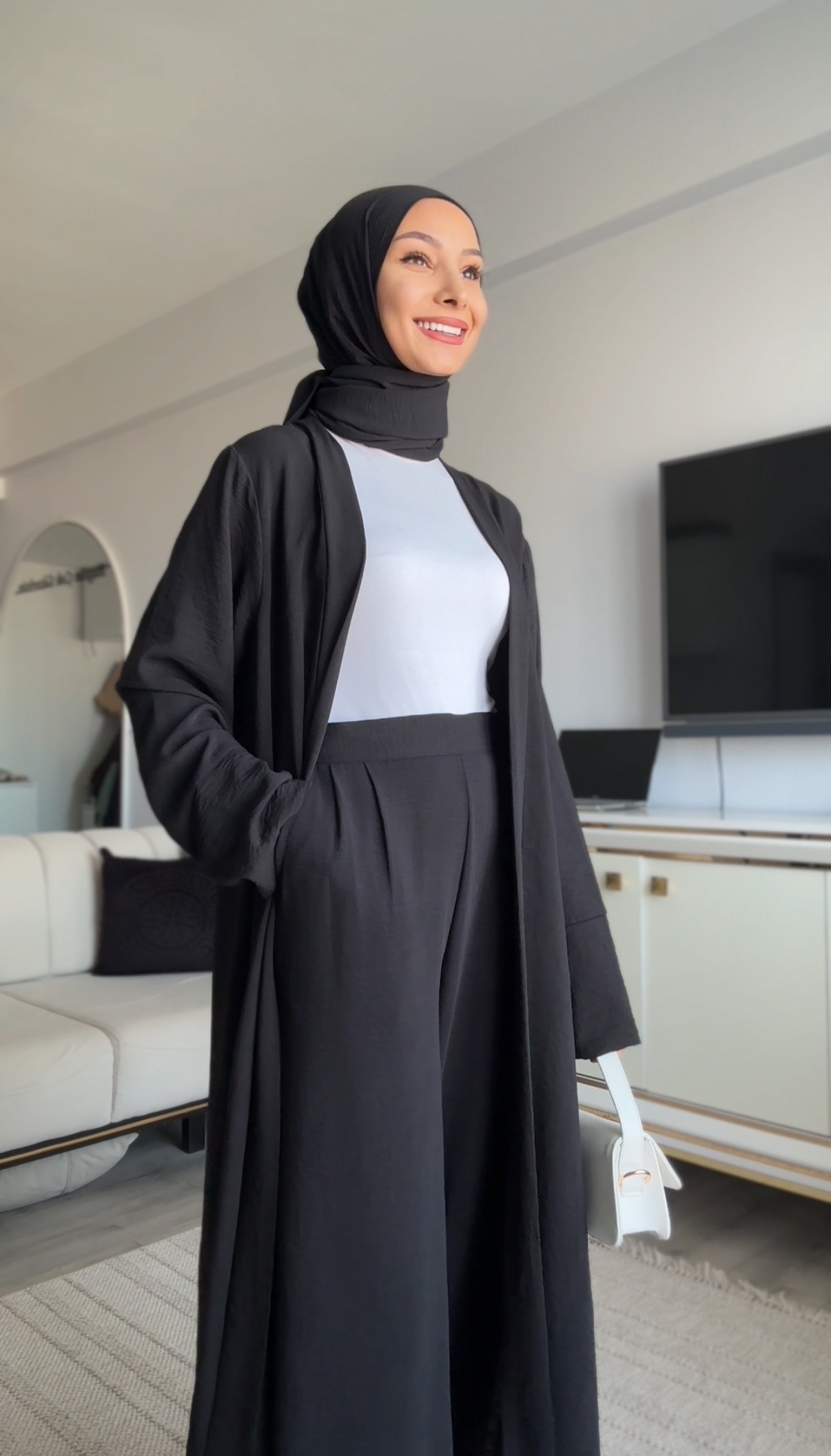 ABAYA PANTOLON TAKIMI SİYAH