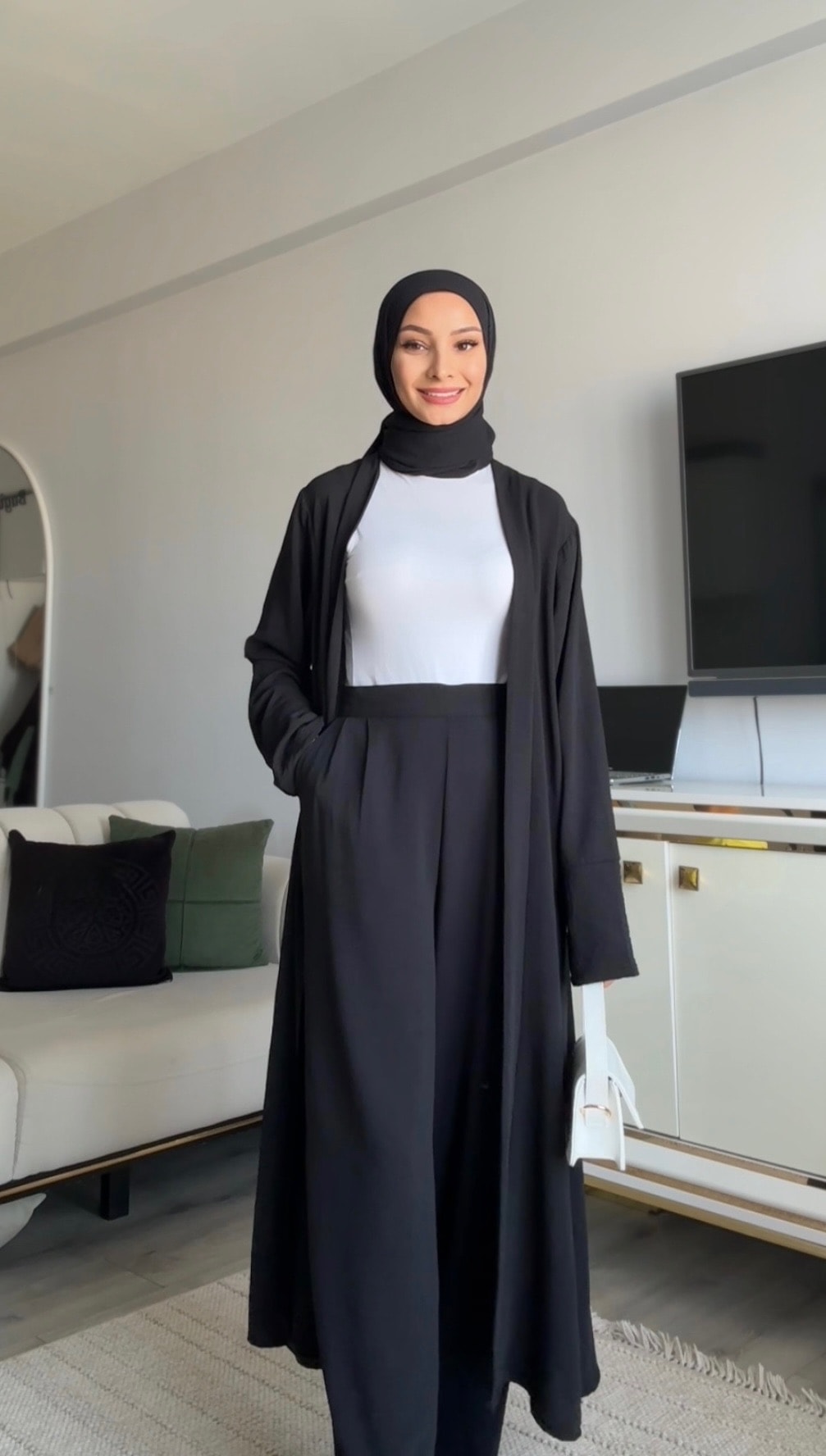 ABAYA PANTOLON TAKIMI SİYAH