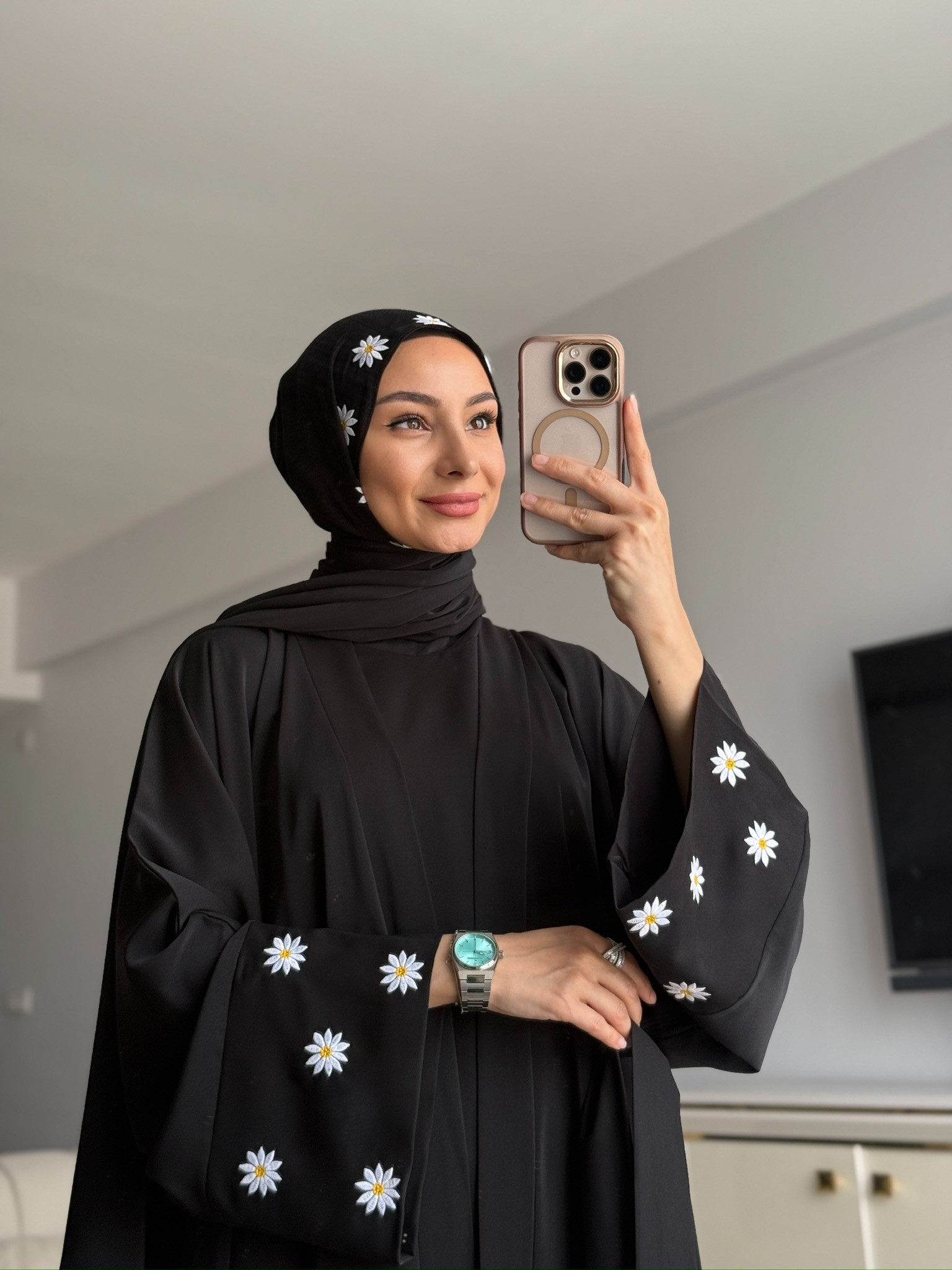 PAPATYA ABAYA SİYAH
