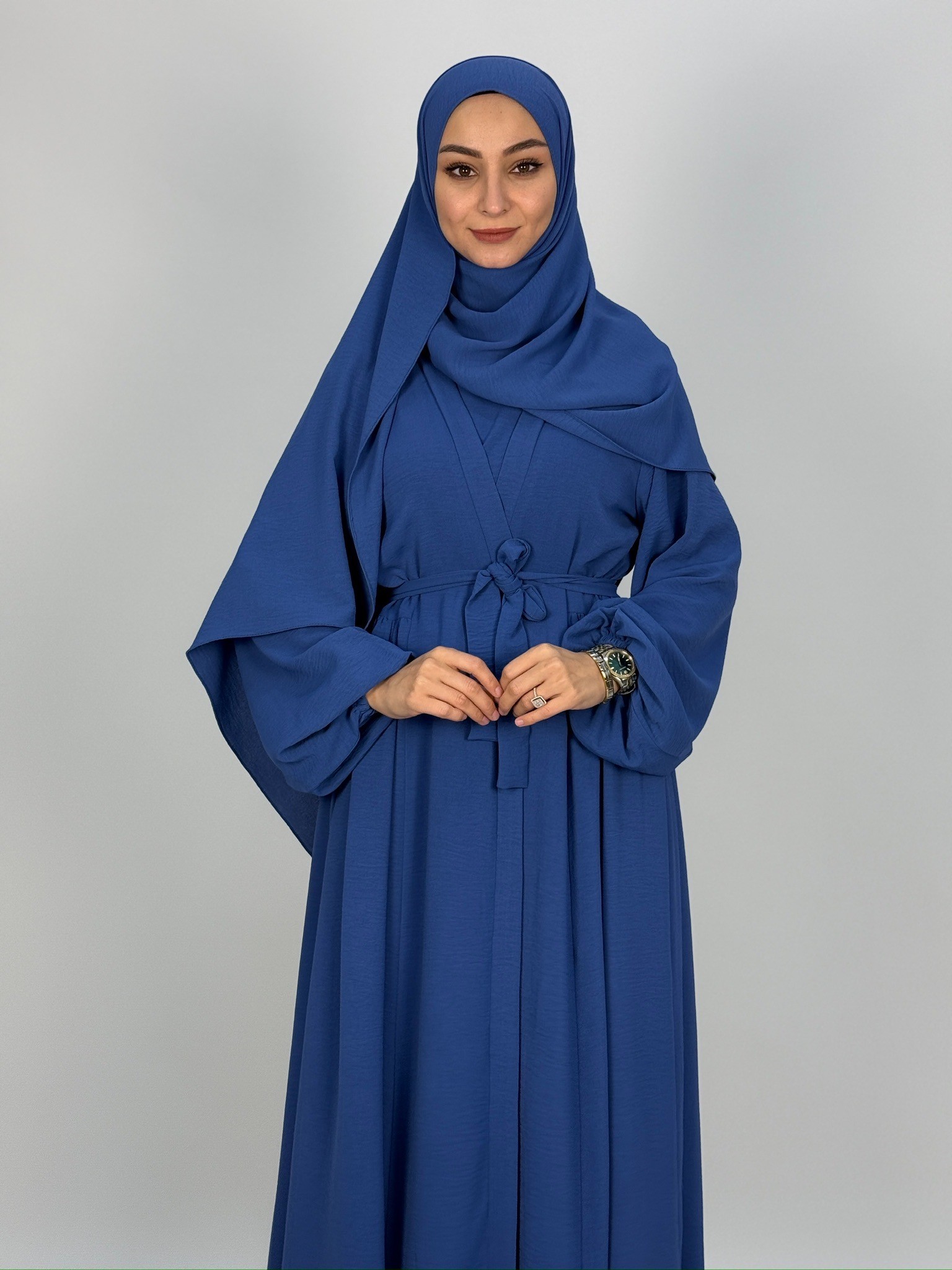 YILDIZ ABAYA  SAKS MAVİSİ