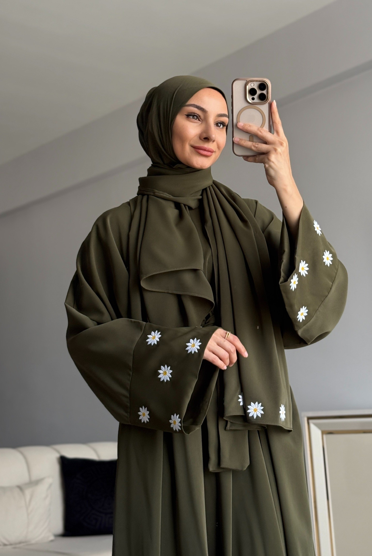 PAPATYA ABAYA HAKİ YEŞİLİ