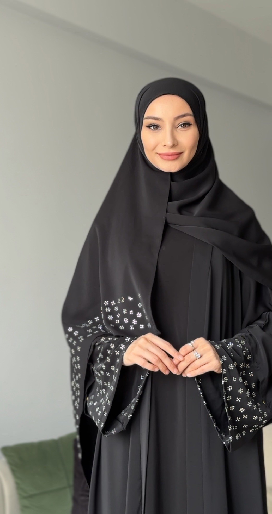 ZARİF ABAYA GÜMÜŞ TAŞ 