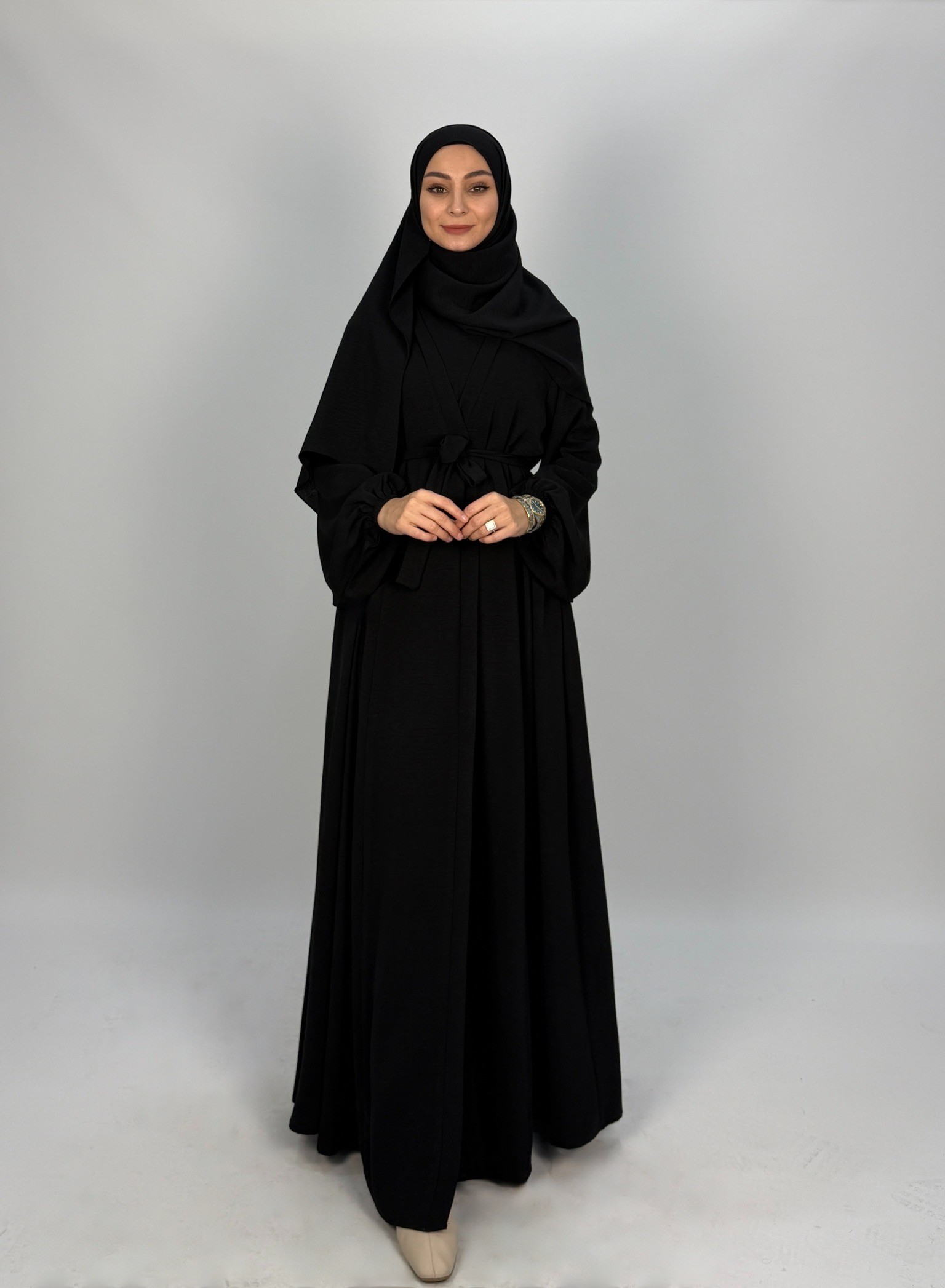 YILDIZ ABAYA SİYAH