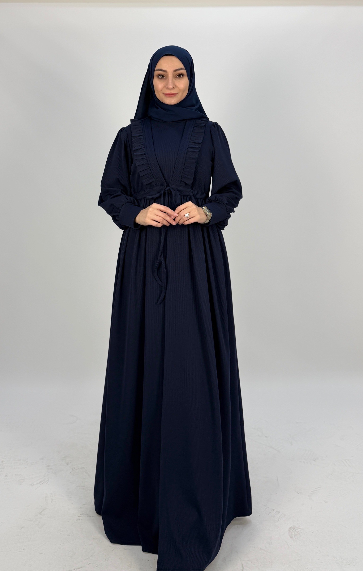 FİTİLLİ ABAYA LACİVERT