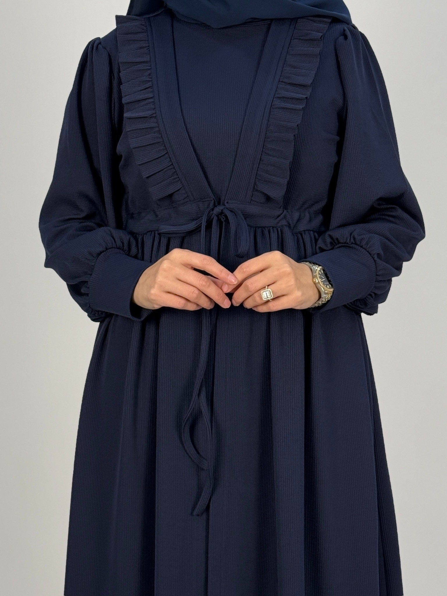 FİTİLLİ ABAYA LACİVERT