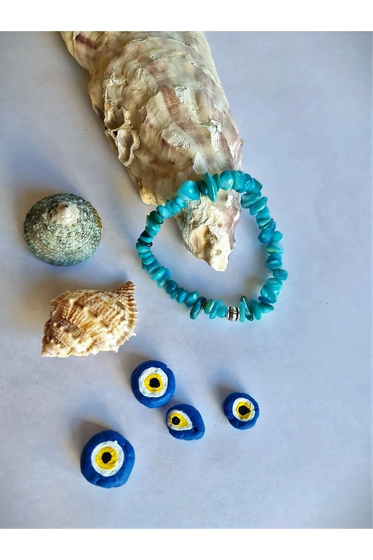 Bileklik Salda, Doğal Mavi Sedef Taşı