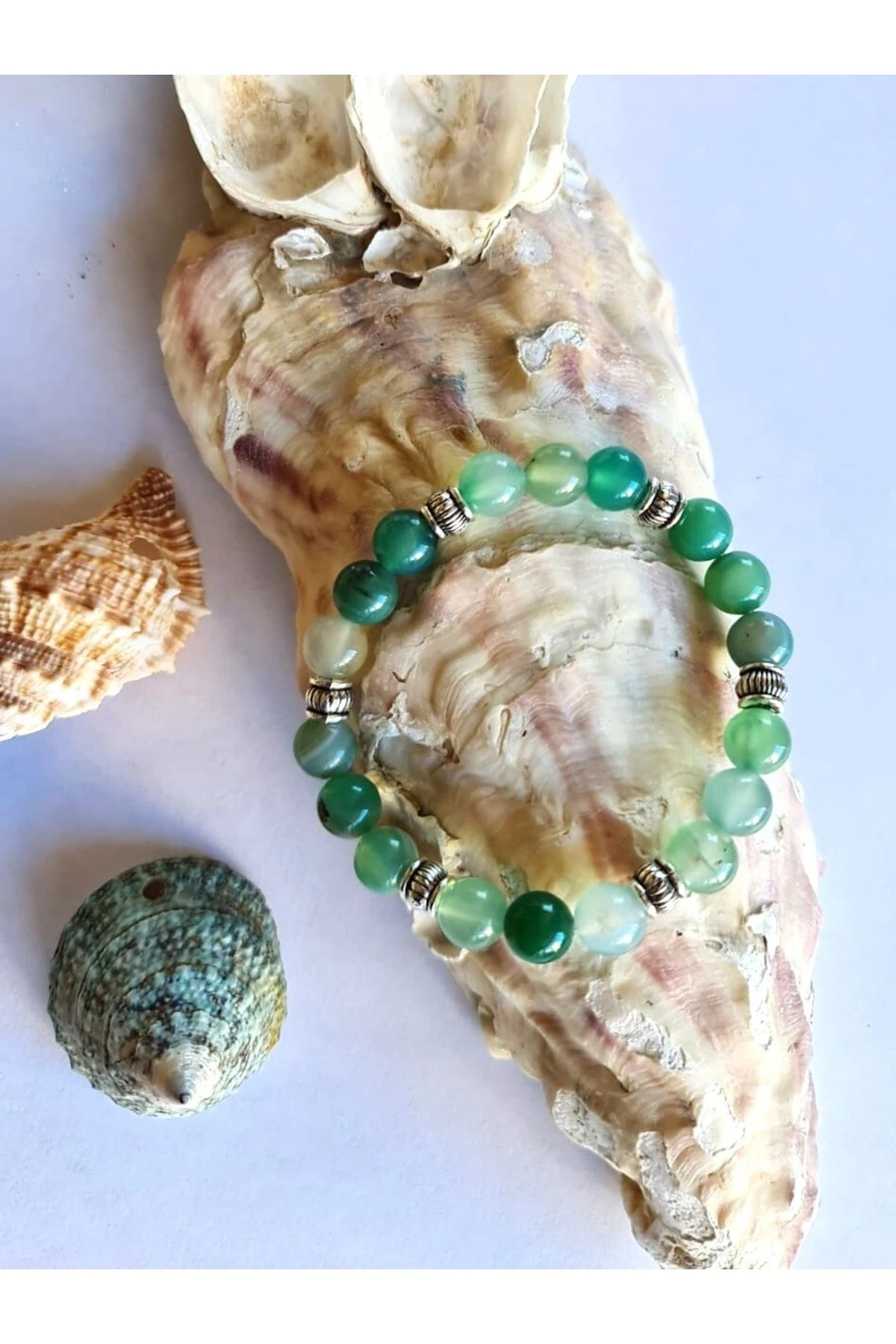 Bileklik Marmaris, Doğal Yeşil Akik Taşı