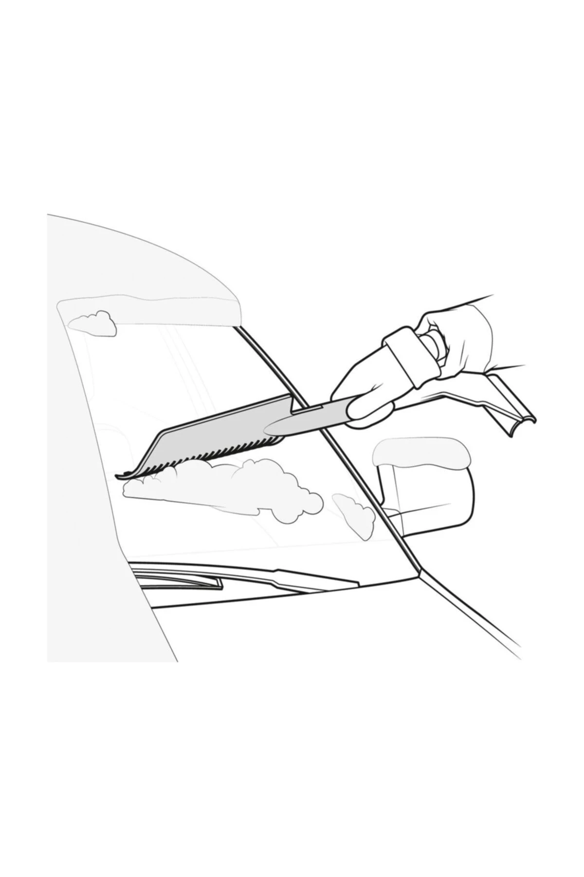 3'ü 1 Arada Araba Buz Kazıyıcı Ve Kar Süpürgesi