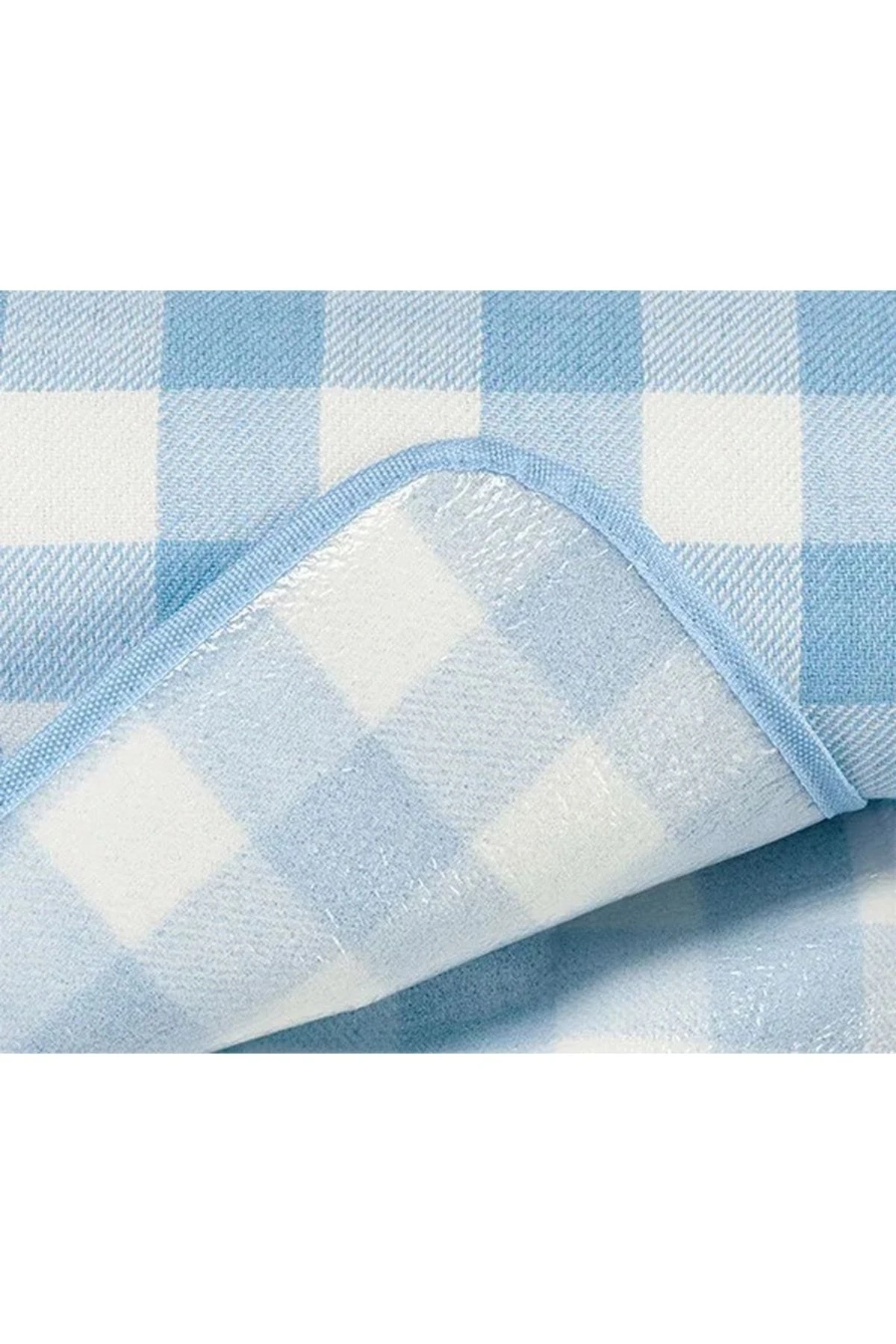 Mavi Kareli Piknik Örtüsü