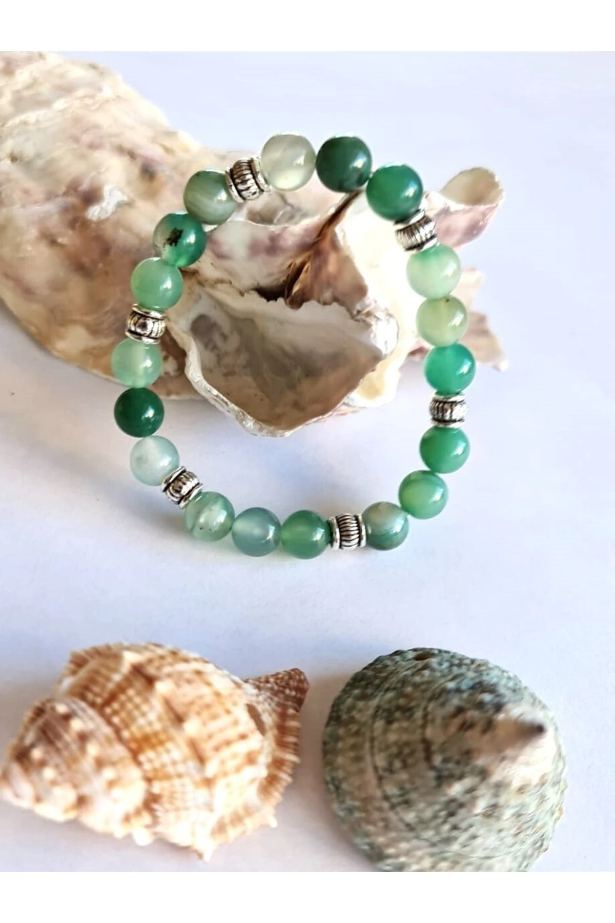 Bileklik Marmaris, Doğal Yeşil Akik Taşı