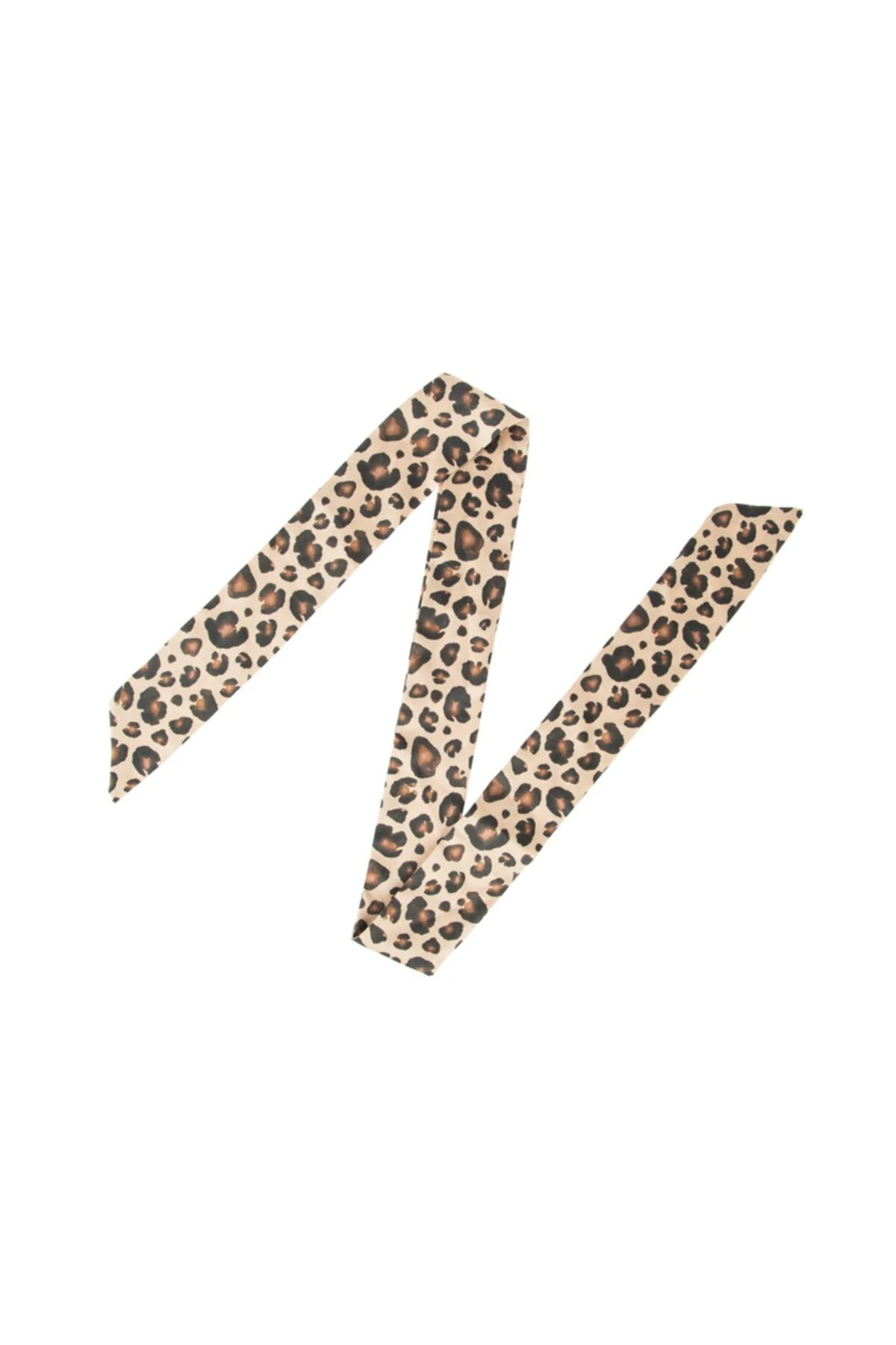 Leopar Desenli Ince Bandana