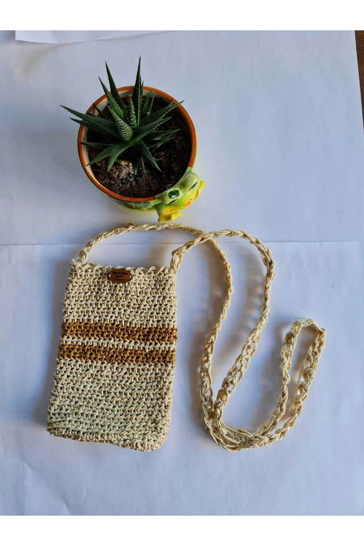 El Örgüsü Telefon Çantası