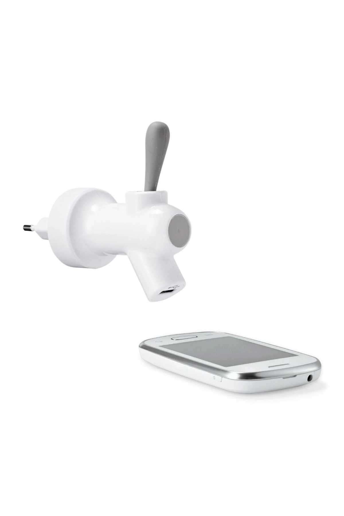 Usb Şarj Tap Beyaz Gri