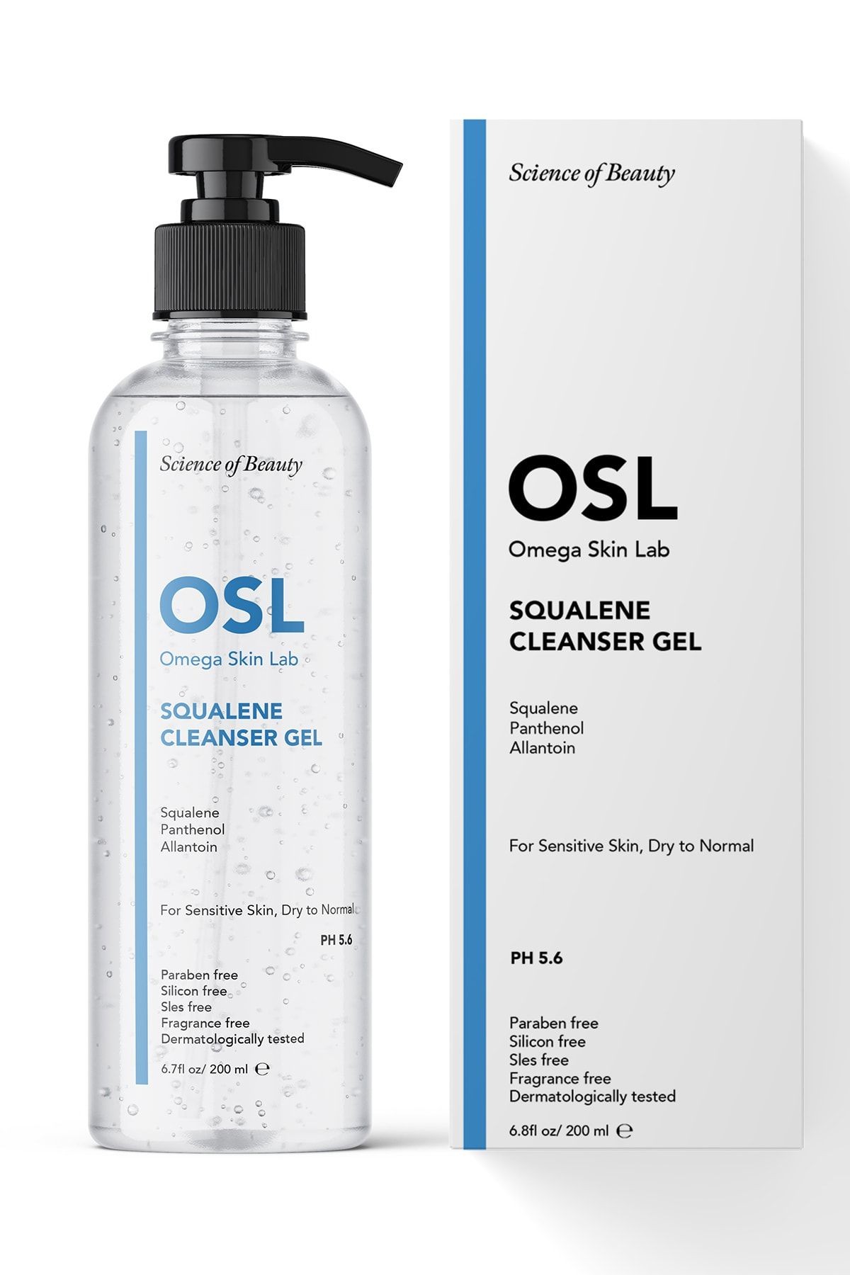 Squalene Cleanser Gel 200ml (HASSAS VE KURU CİLTLER İÇİN TEMİZLEME JELİ)