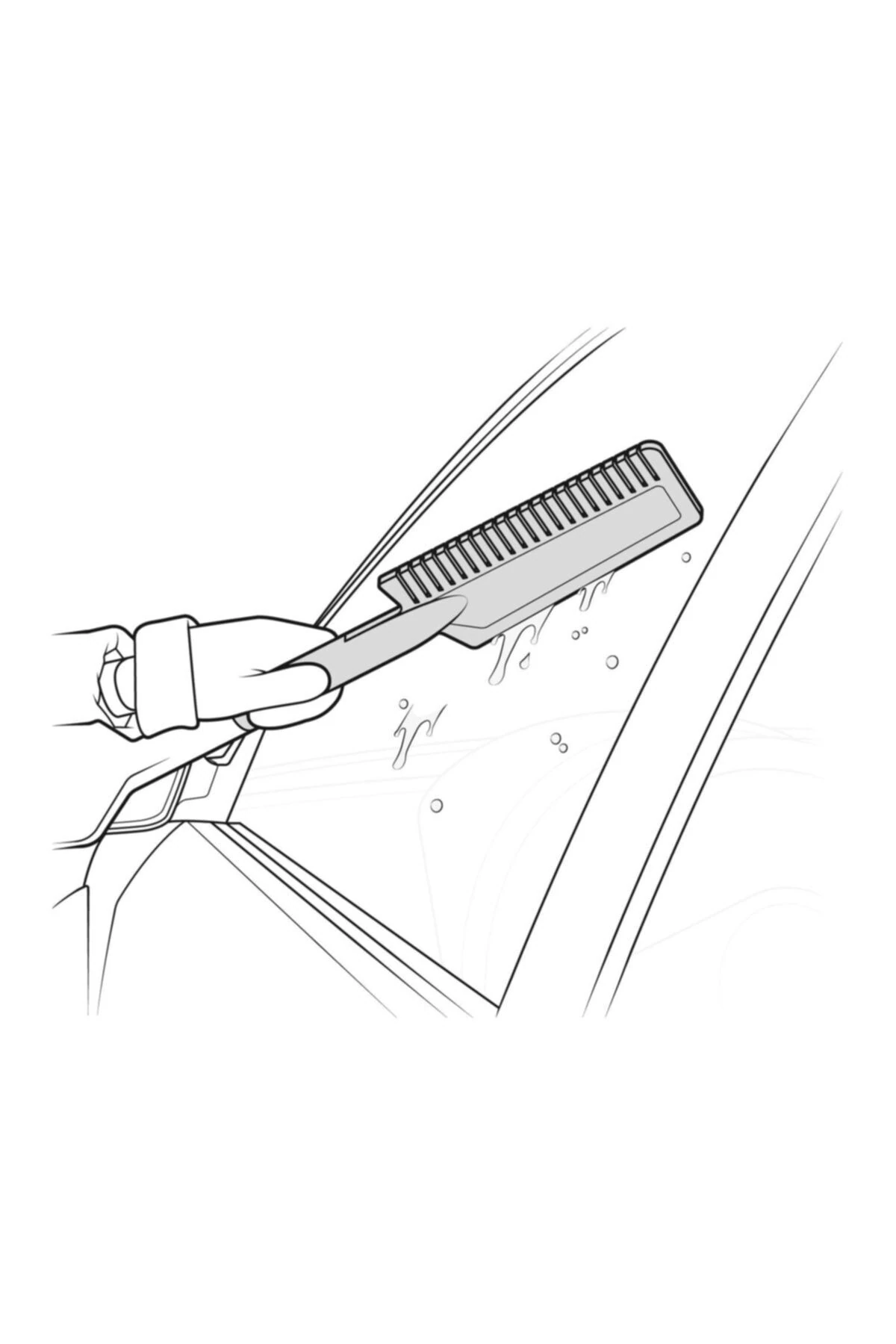 3'ü 1 Arada Araba Buz Kazıyıcı Ve Kar Süpürgesi