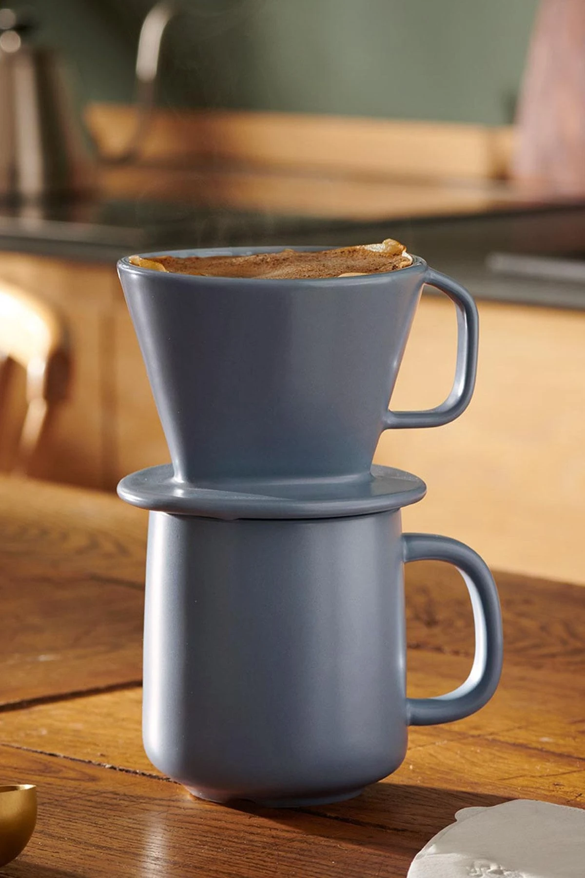 Filtreli Kahve Kupası, Mavi