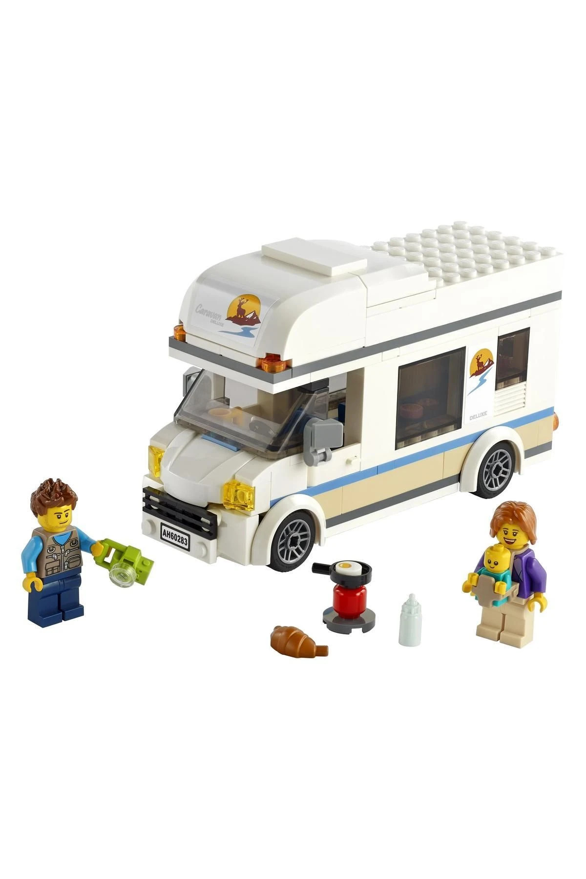 ® City Tatilci Karavanı 60283 Yapım Seti; Çocuklar için Harika bir Tatil Oyuncağı (190 Parça)