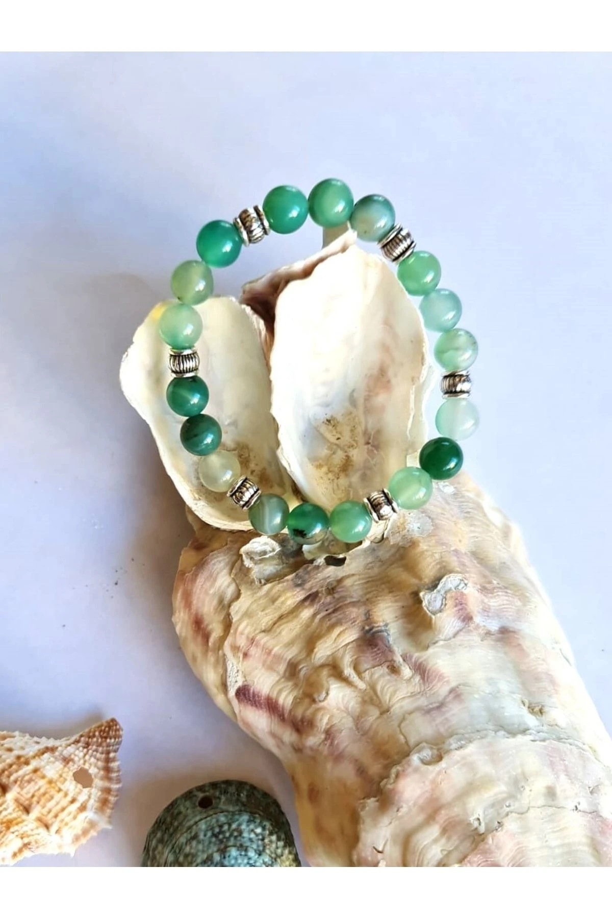 Bileklik Marmaris, Doğal Yeşil Akik Taşı