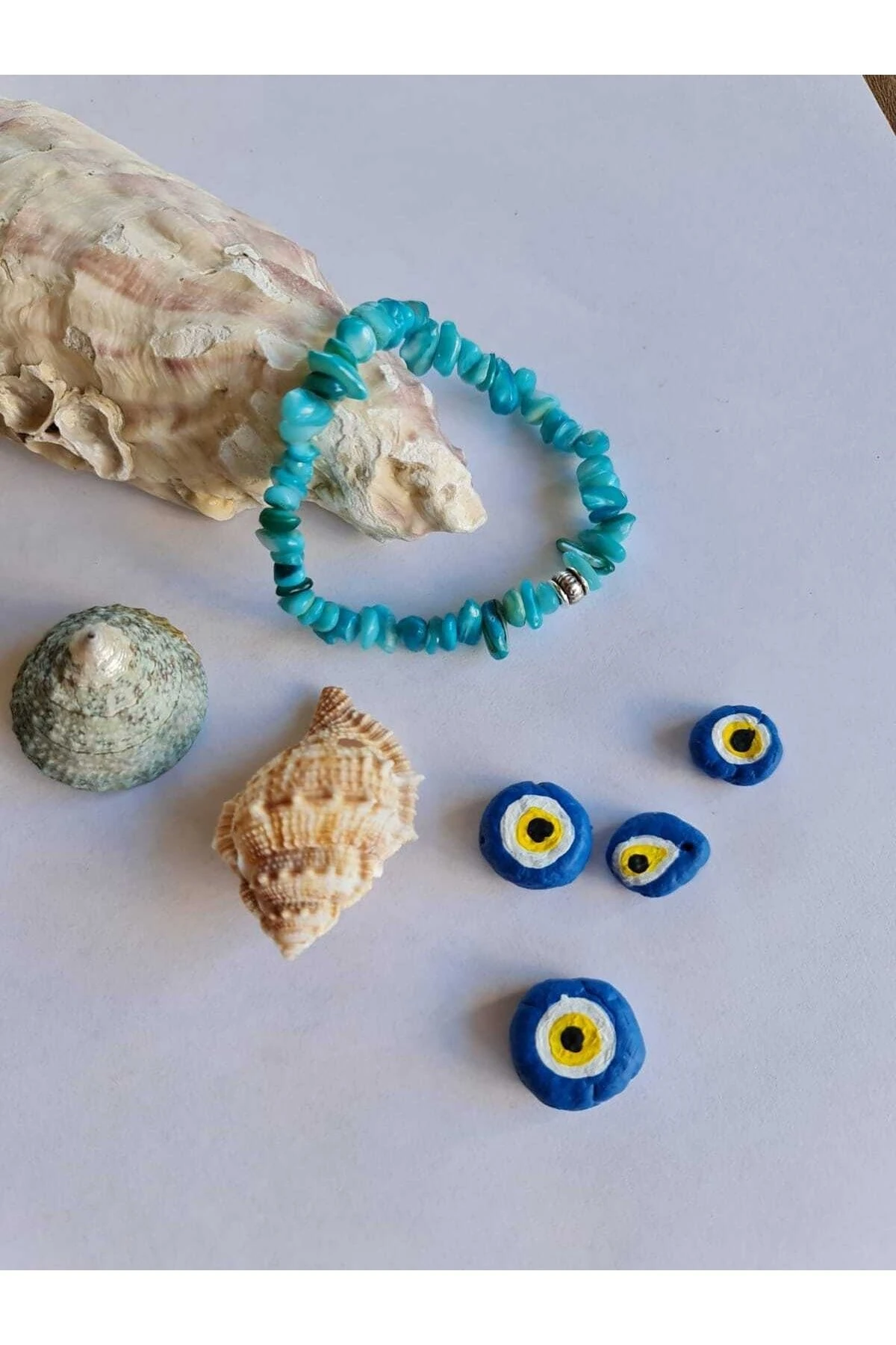 Bileklik Salda, Doğal Mavi Sedef Taşı