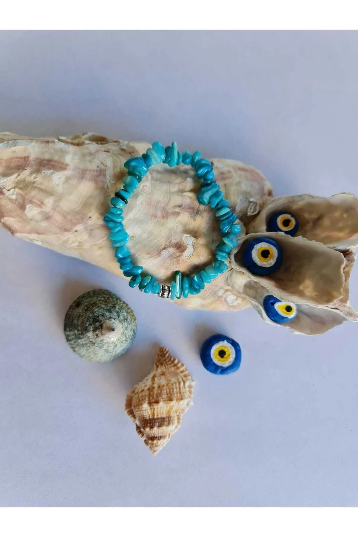 Bileklik Salda, Doğal Mavi Sedef Taşı