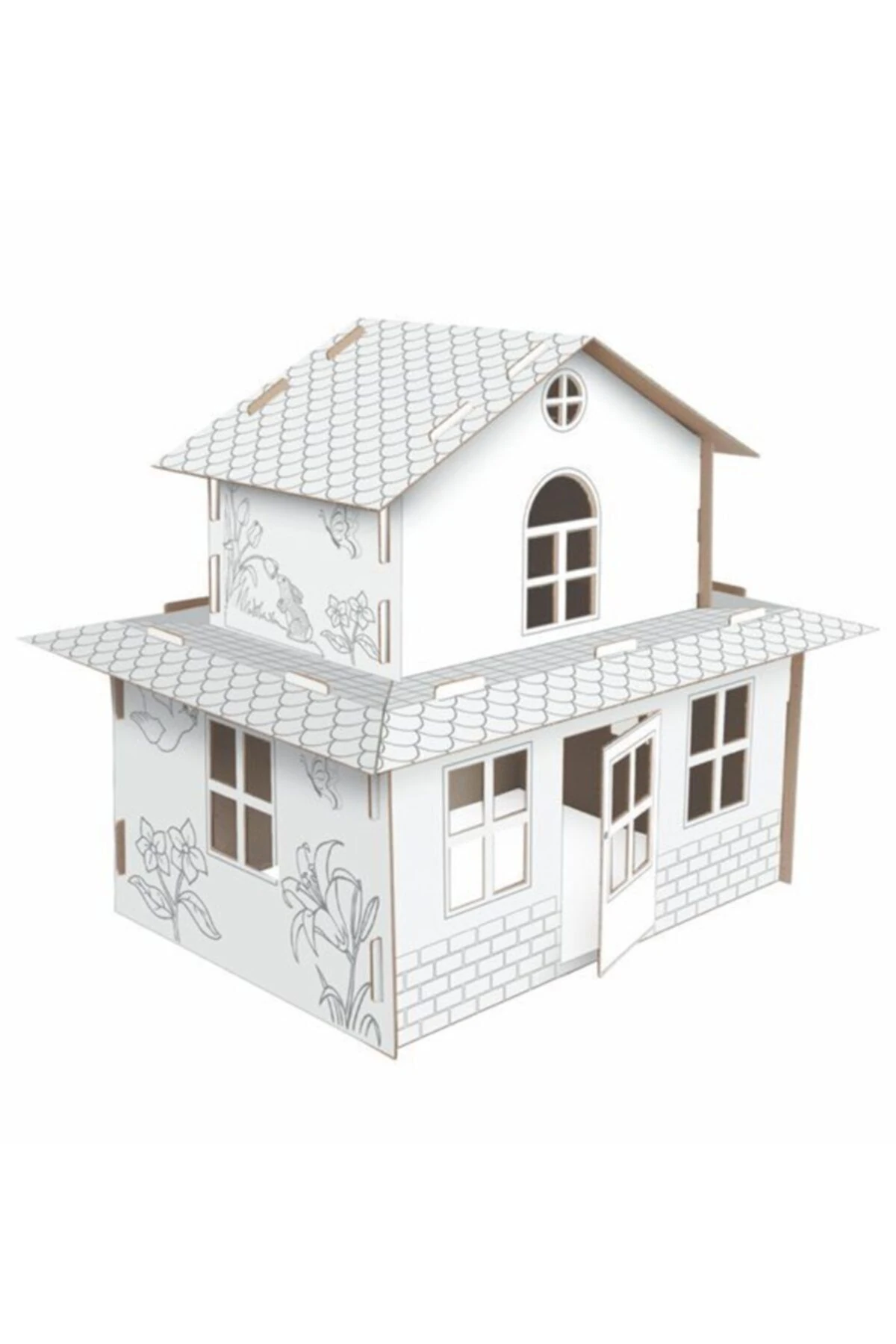 Karton Maket Dubleks Boyama Evi