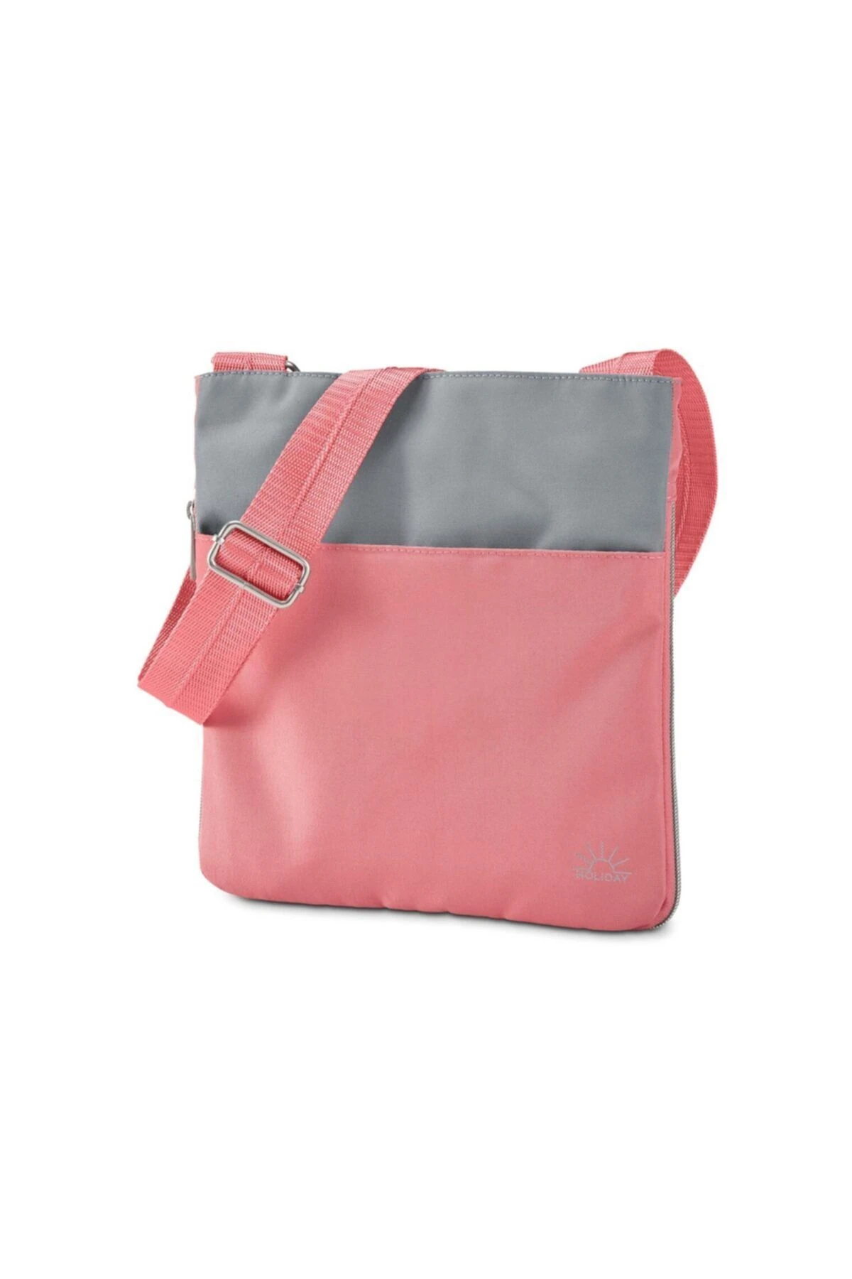 Emniyetli Omuz Çantası, Açık Pembe-gri
