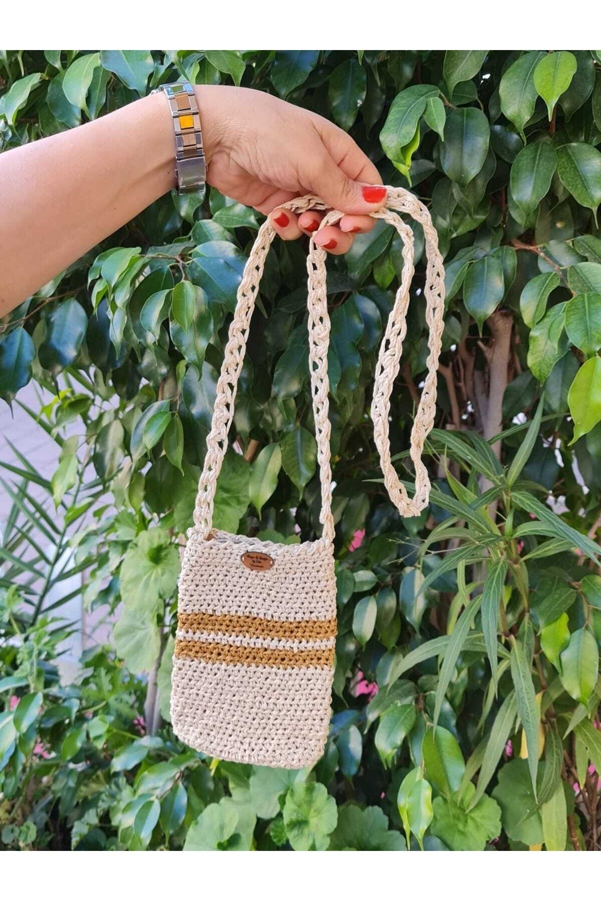 El Örgüsü Telefon Çantası