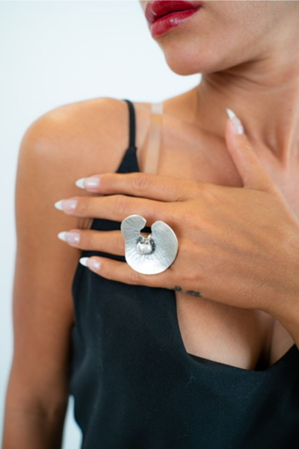 Silver Design Adjustable Ring