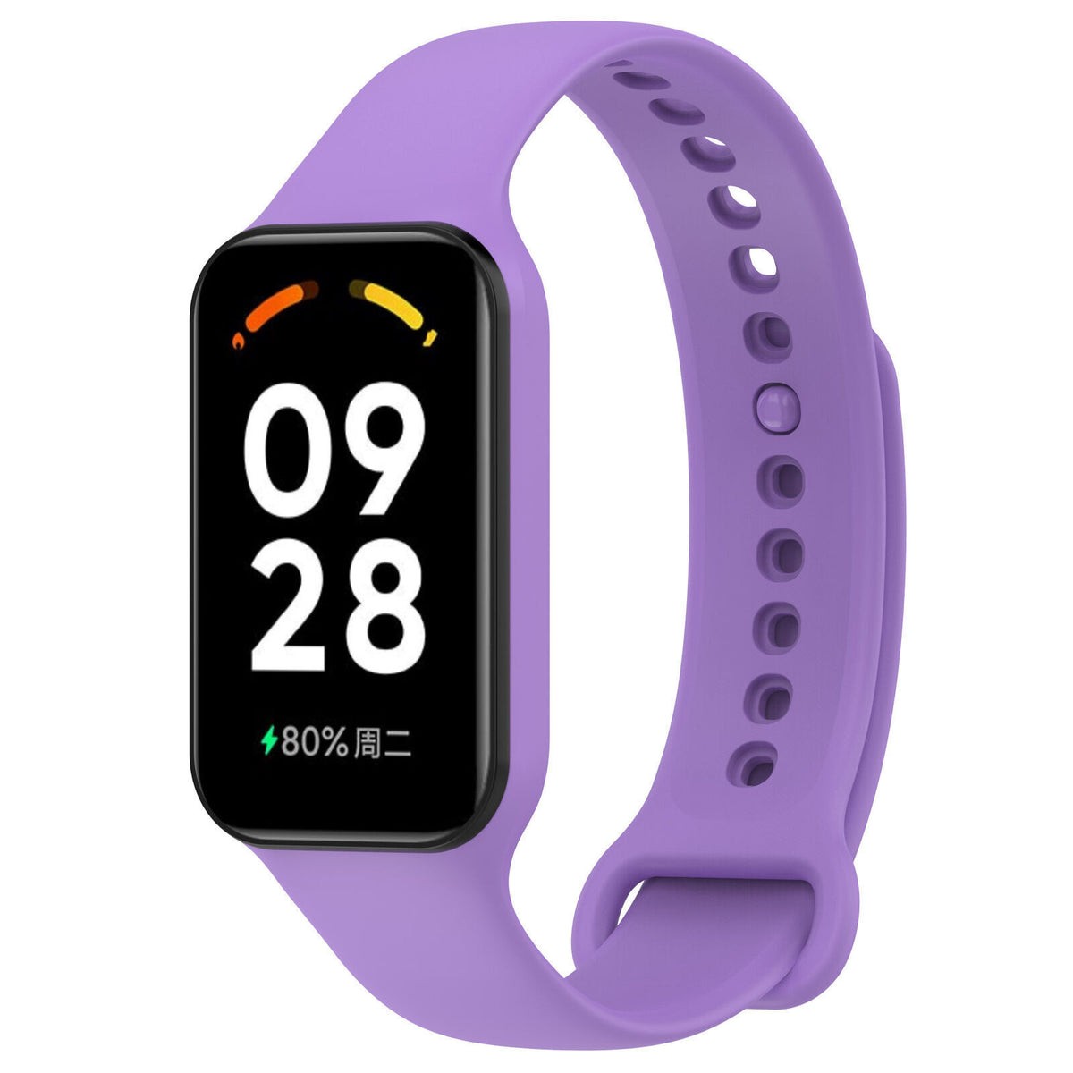 Xiaomi Smart Band 8 Active / Redmi Smart Band 2 Uyumlu Silikon Kordon - Mor